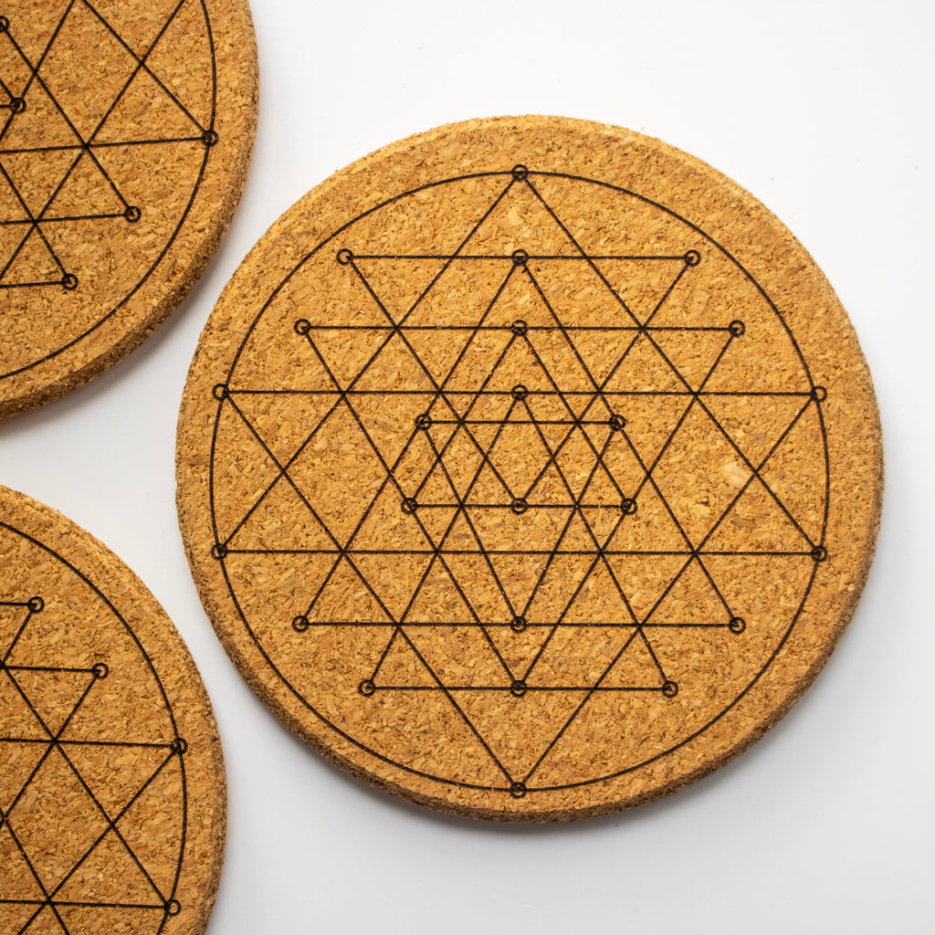 Sri Yantra Cork Grid Board