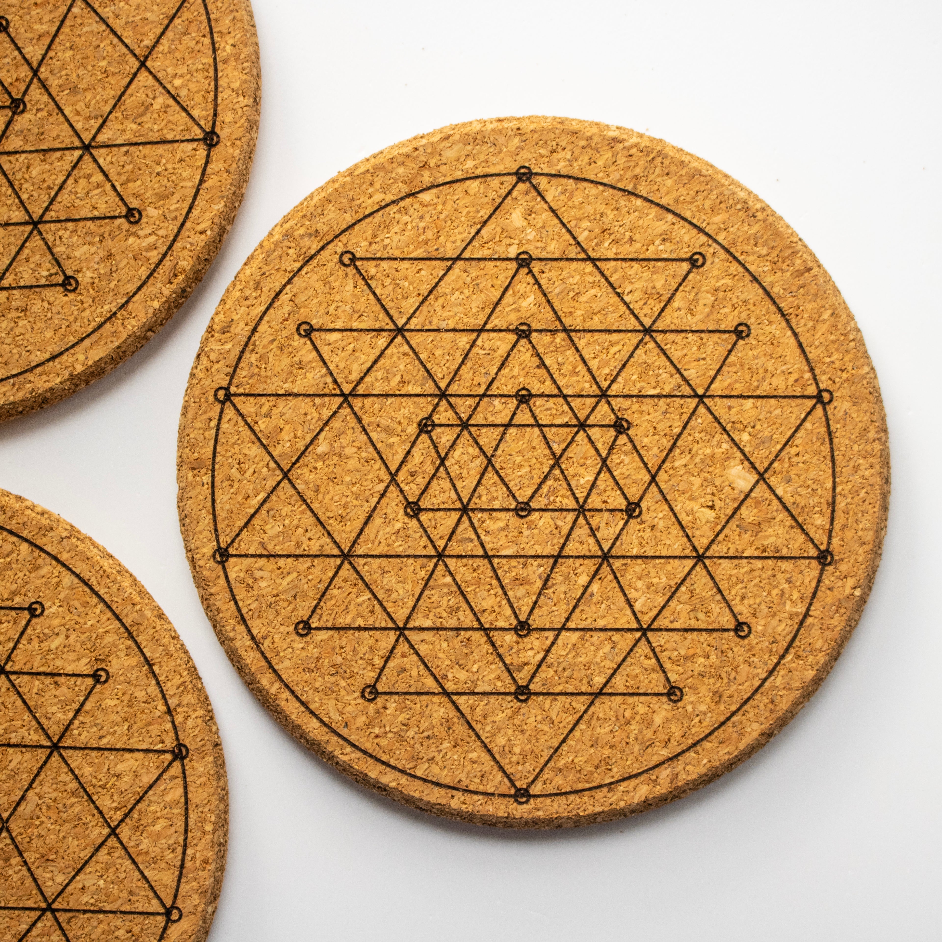 Sri Yantra Cork Grid Board