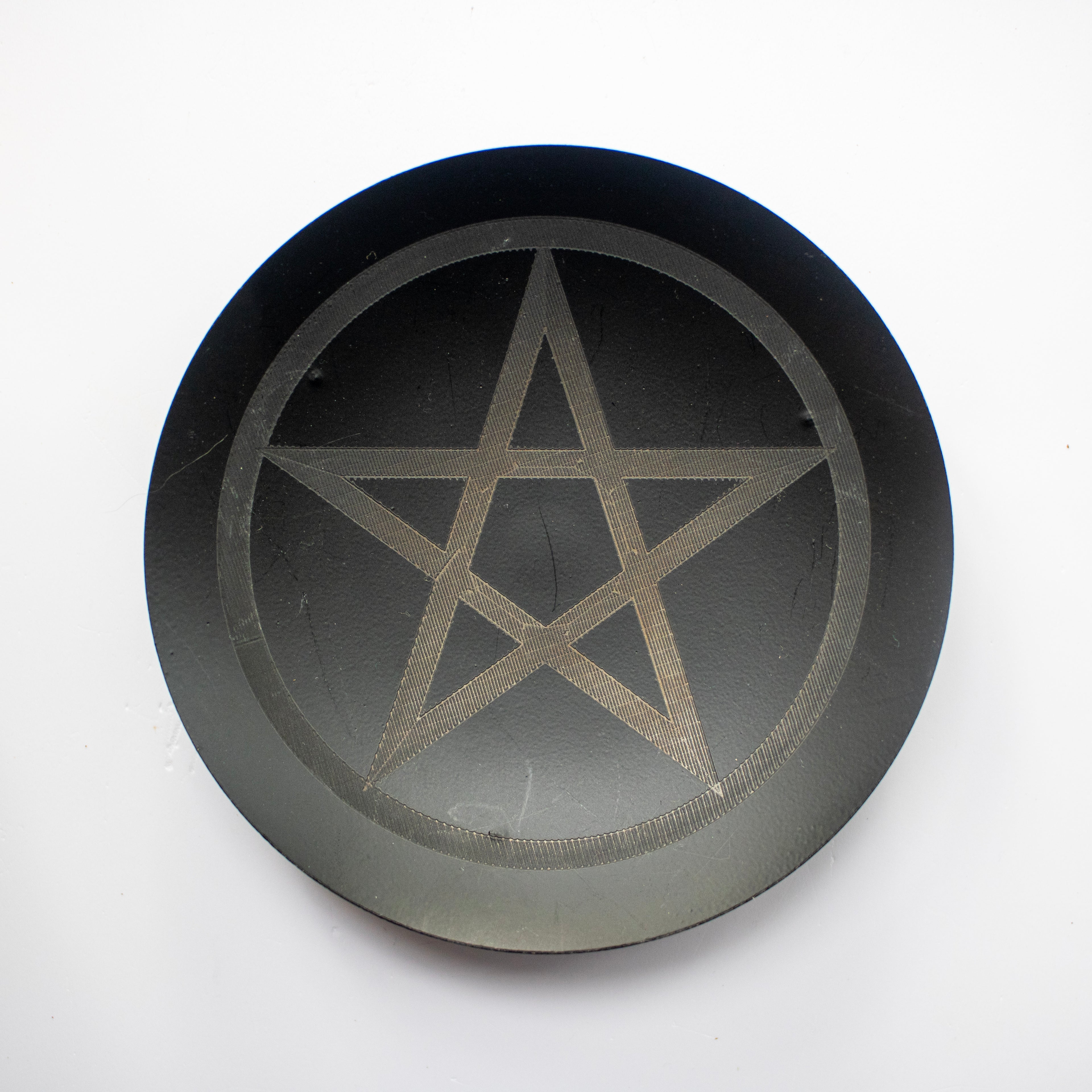 Black Iron Pentagram Pillar Candle Holder