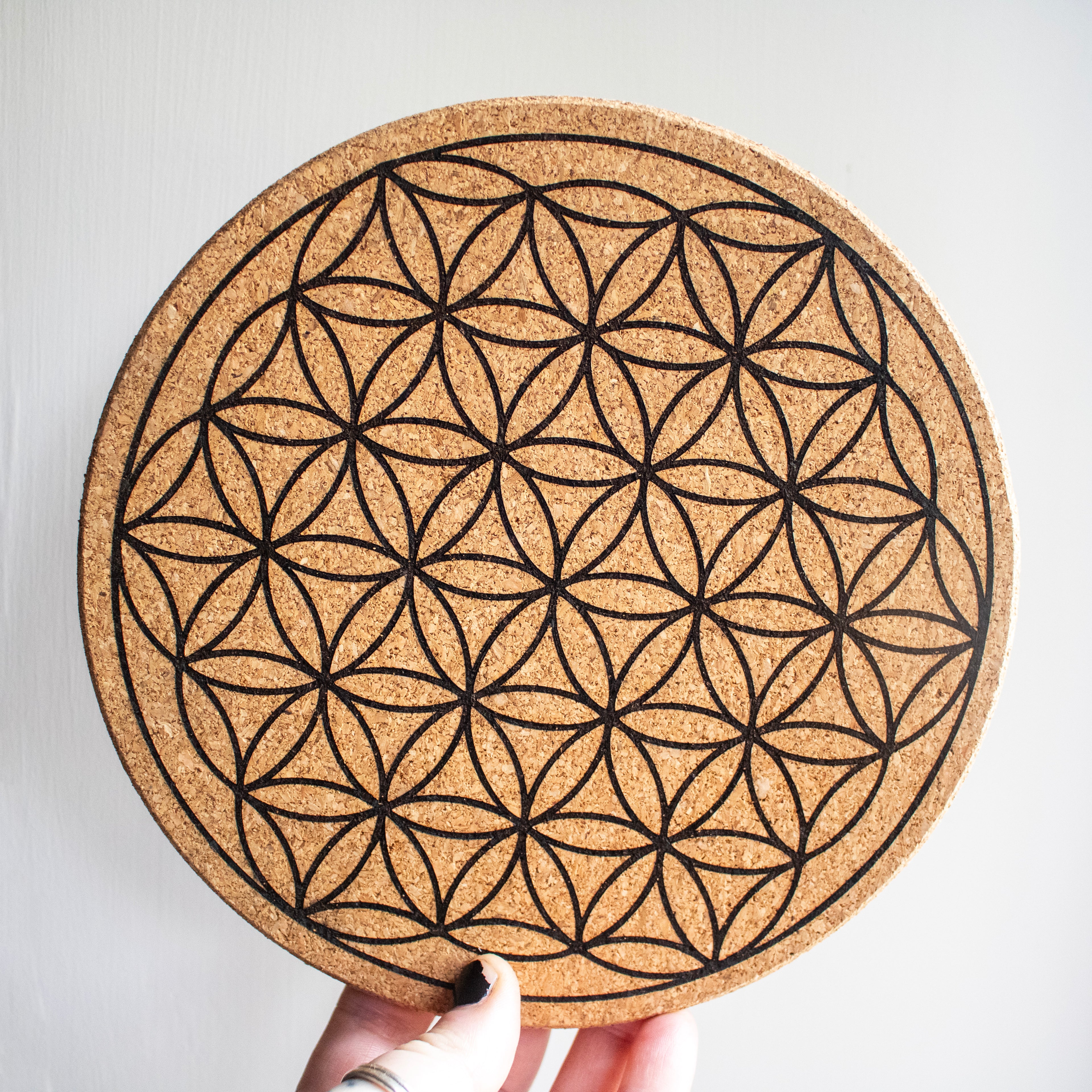 Flower of Life Cork Grid Board