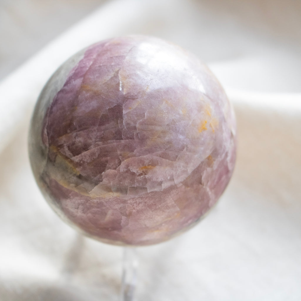 Pink Tourmaline in Quartz Sphere