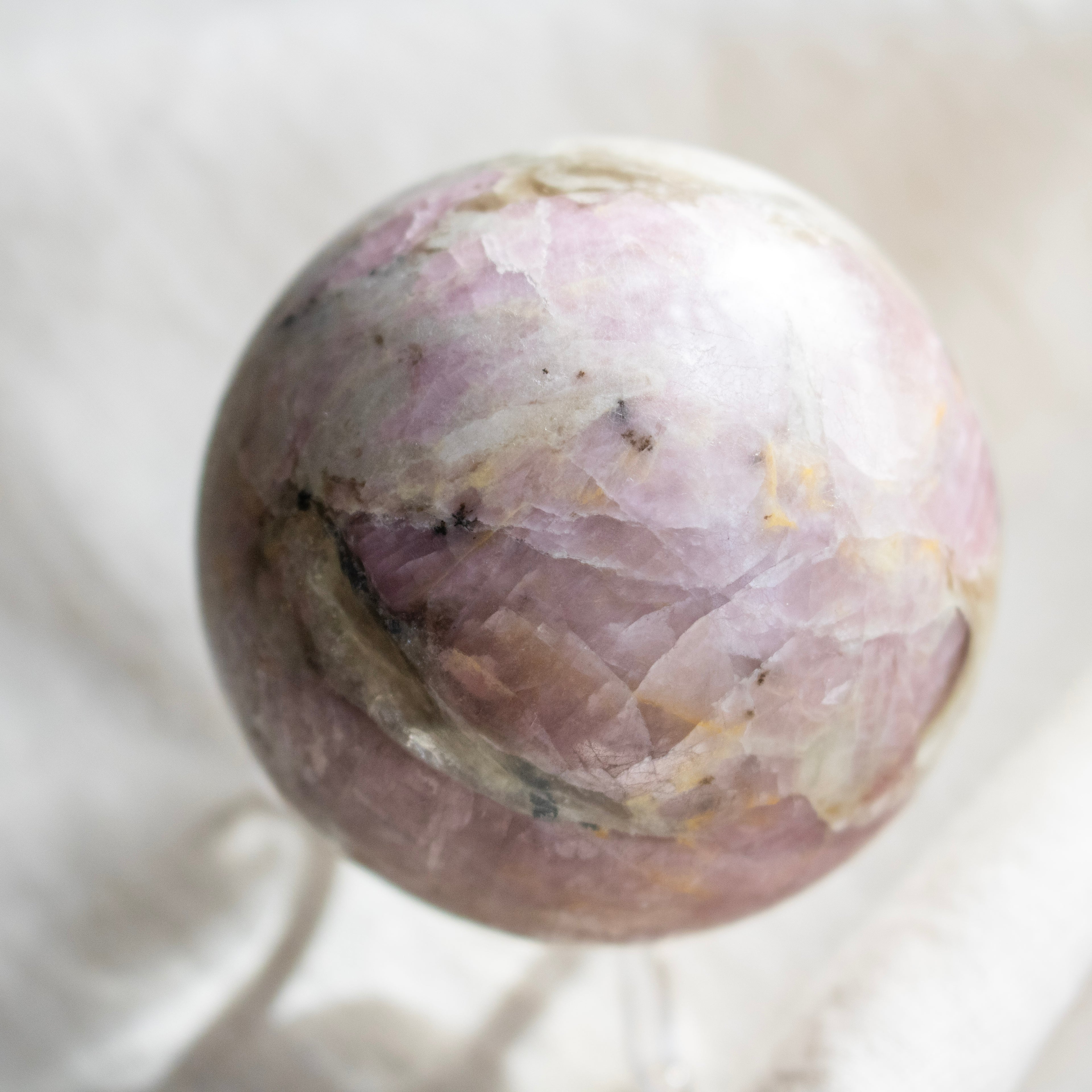 Pink Tourmaline in Quartz Sphere