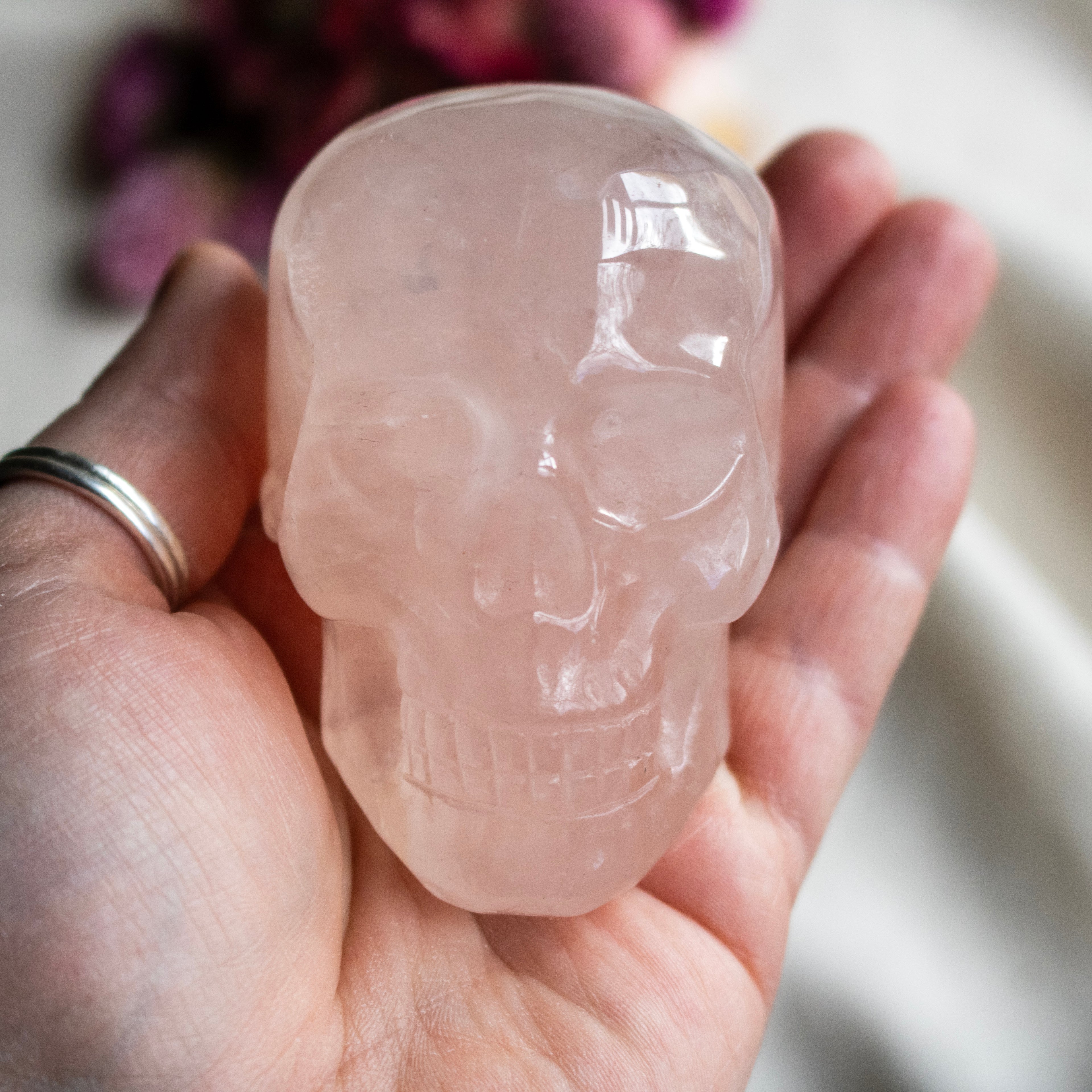 Rose Quartz Skull