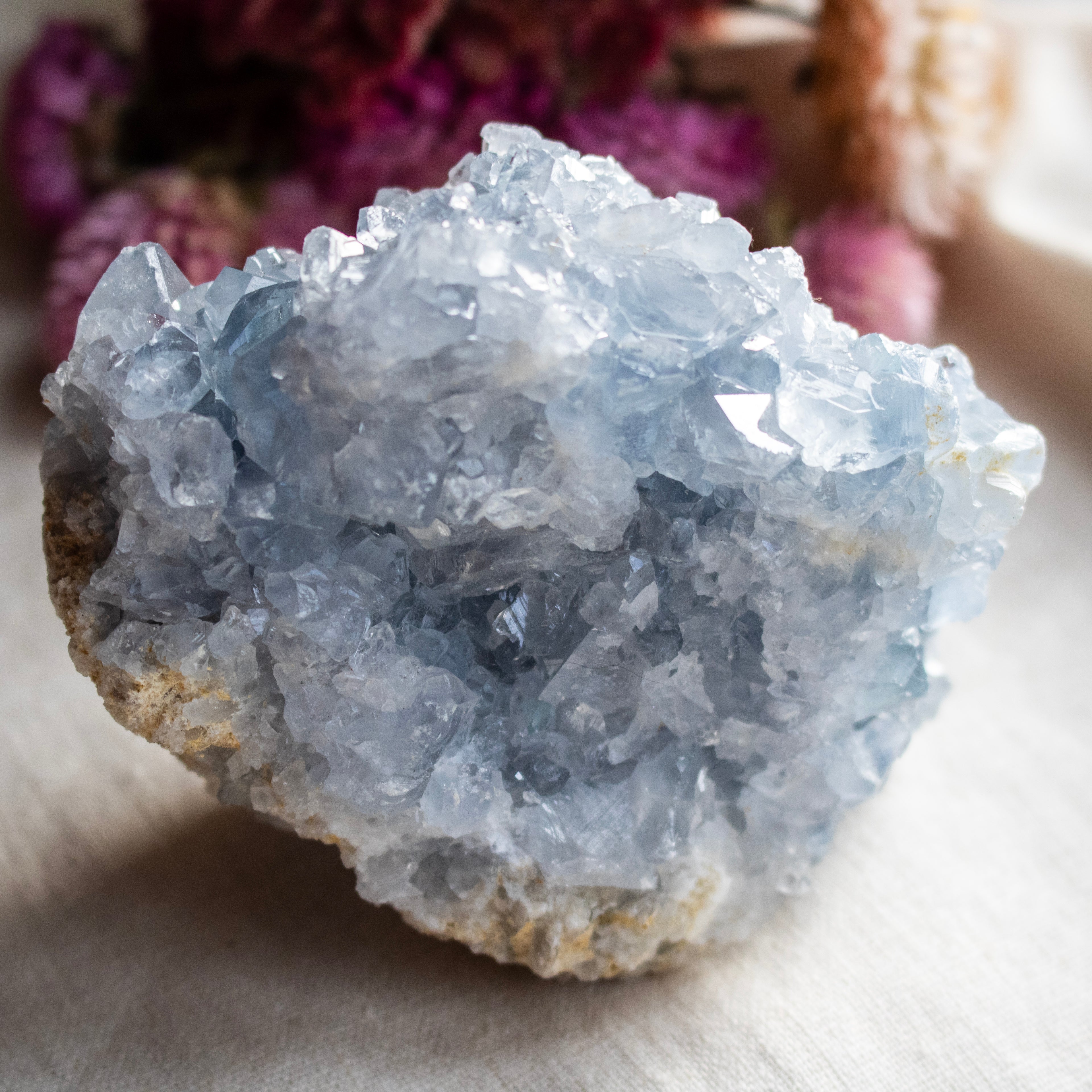 Blue Celestite Cluster