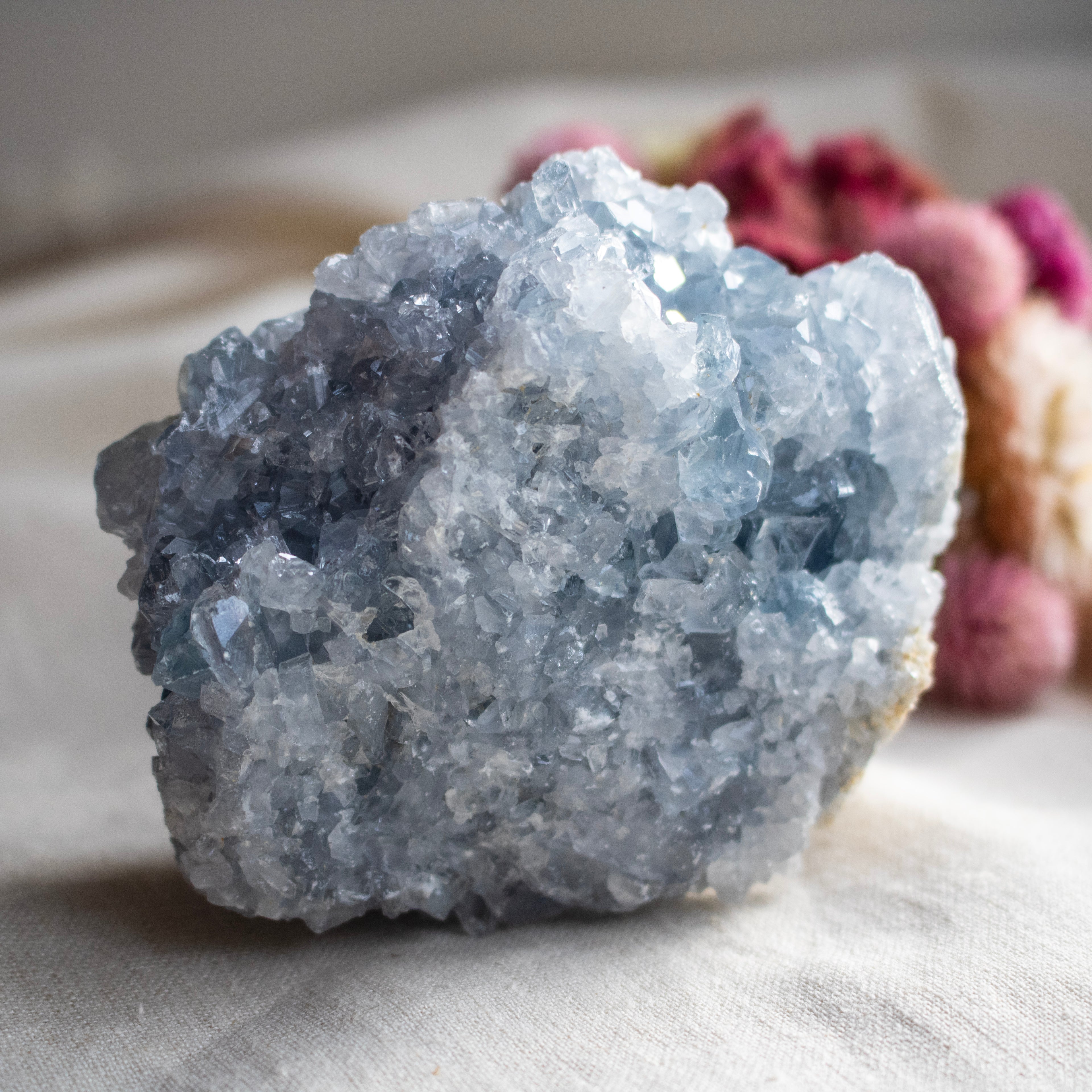 Blue Celestite Cluster
