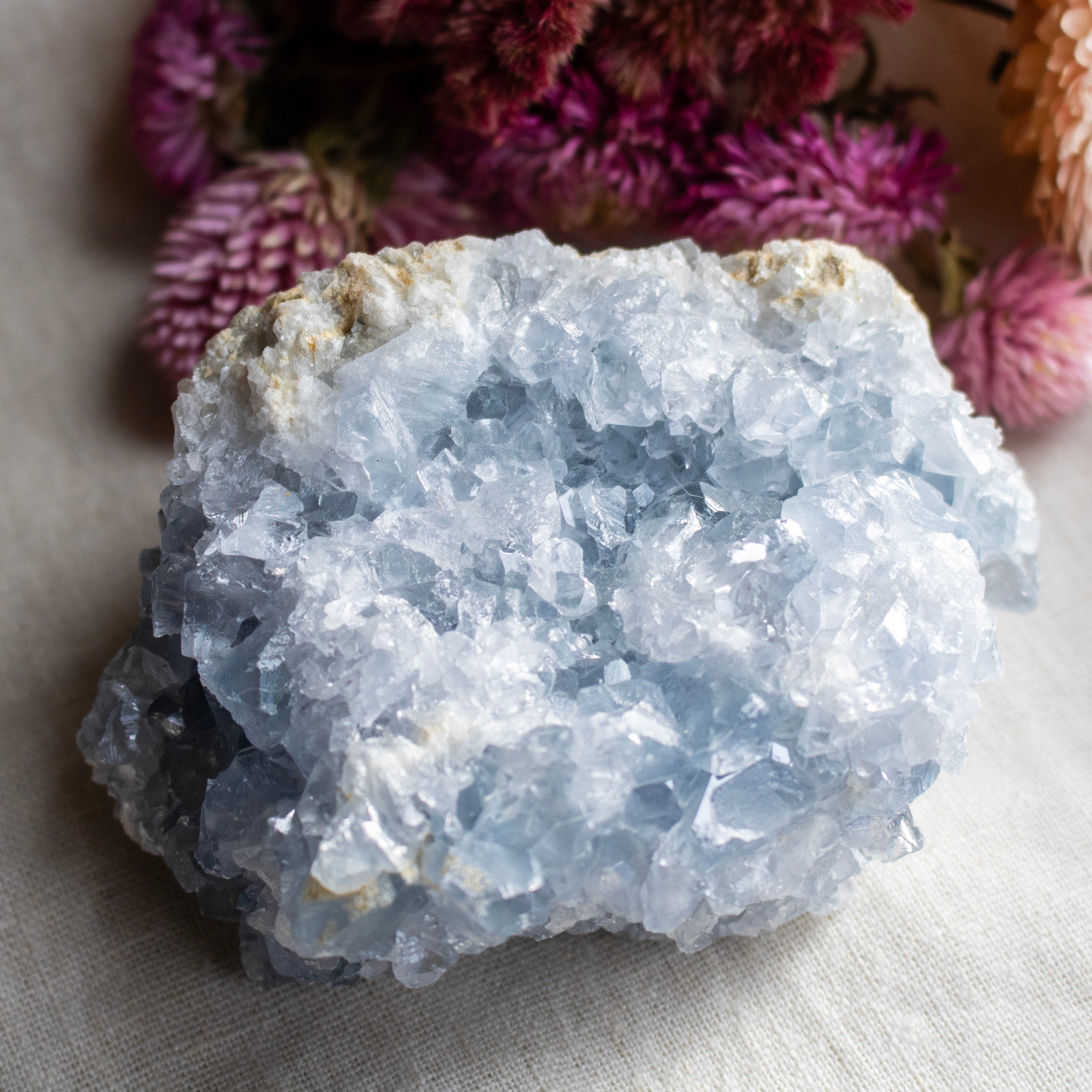 Blue Celestite Cluster