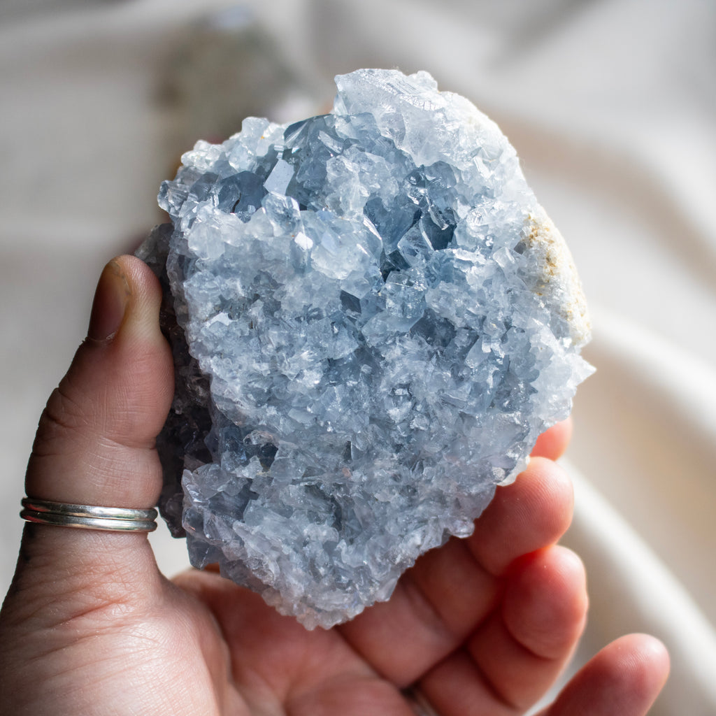 Blue Celestite Cluster