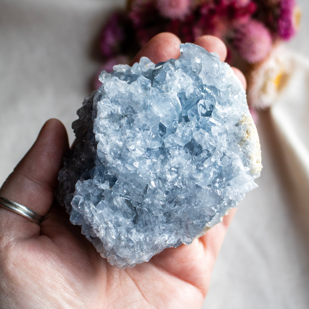 Blue Celestite Cluster