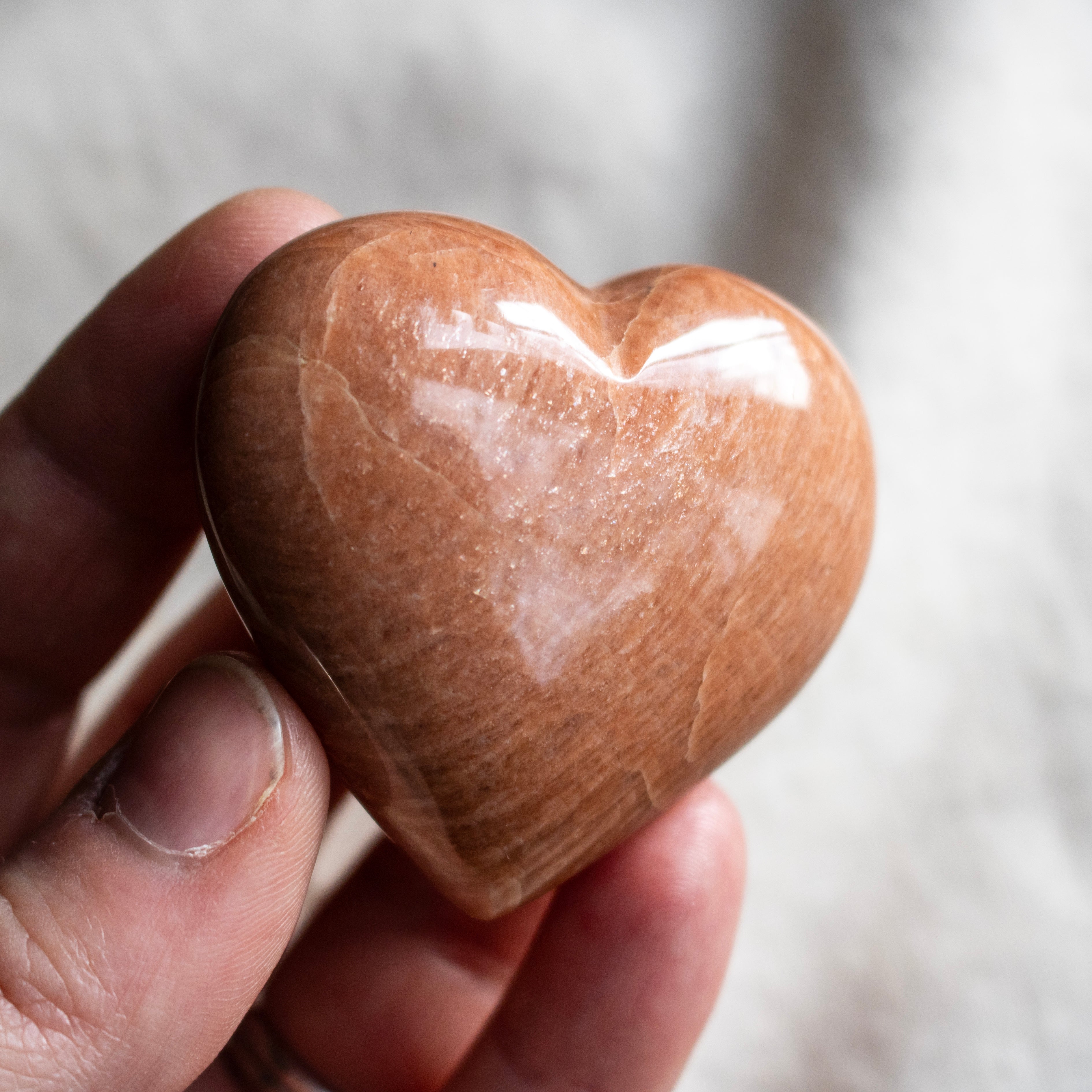 Pink Moonstone Heart