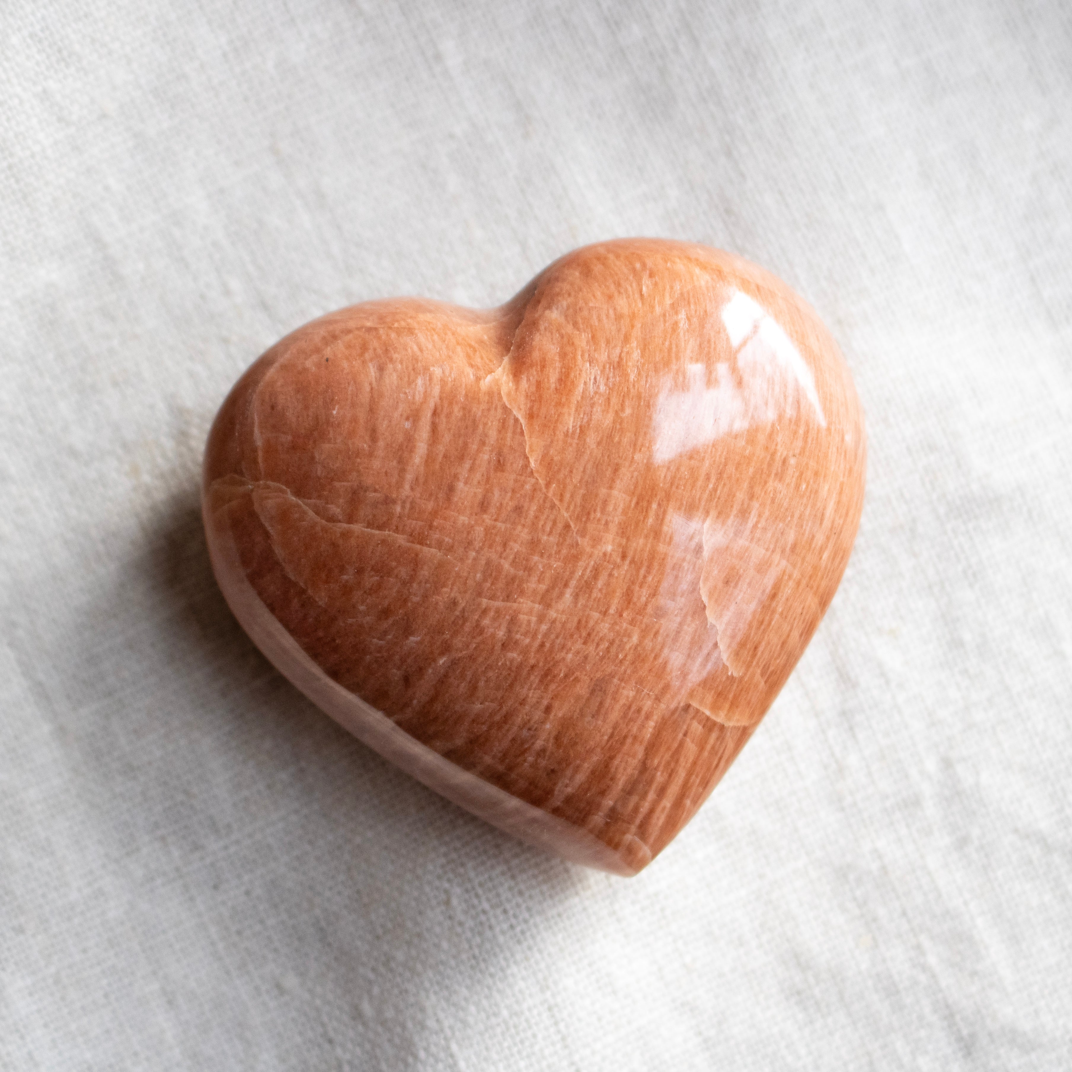 Pink Moonstone Heart