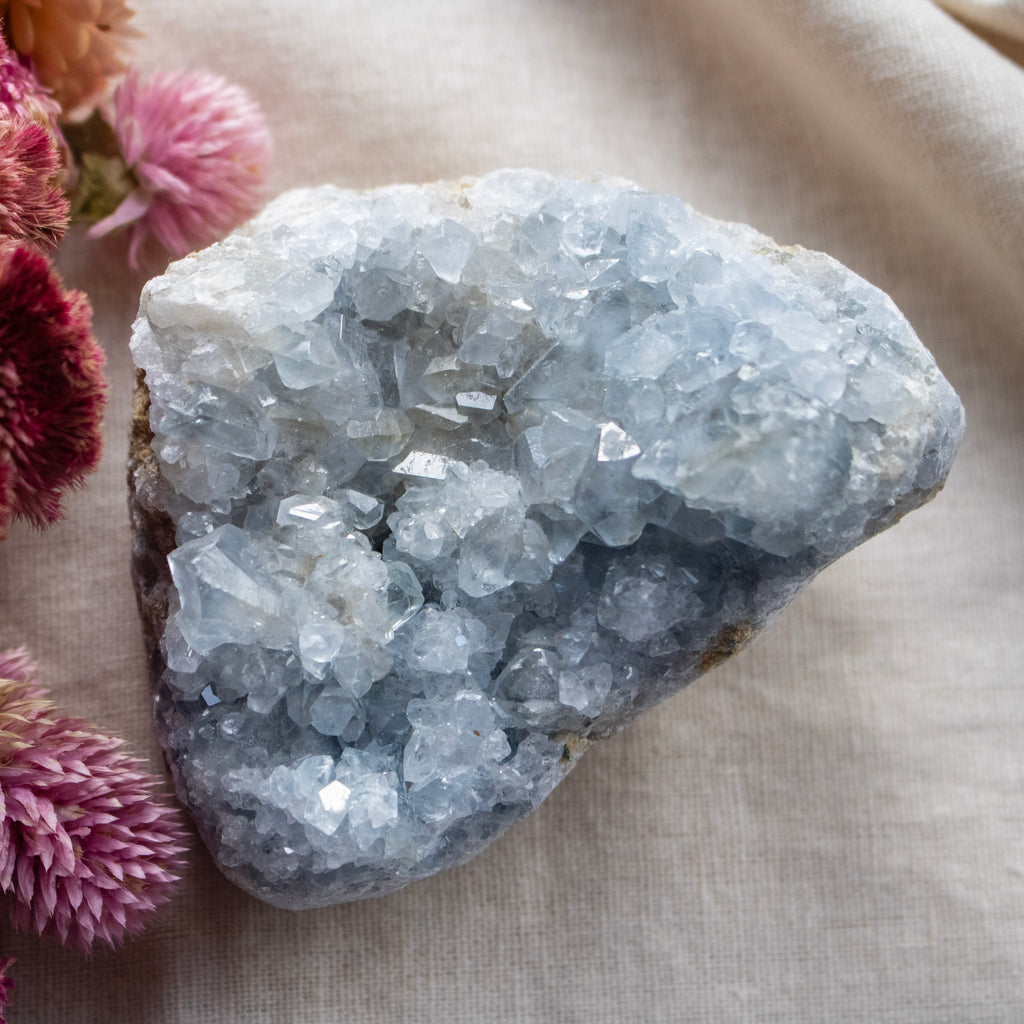 Blue Celestite Cluster