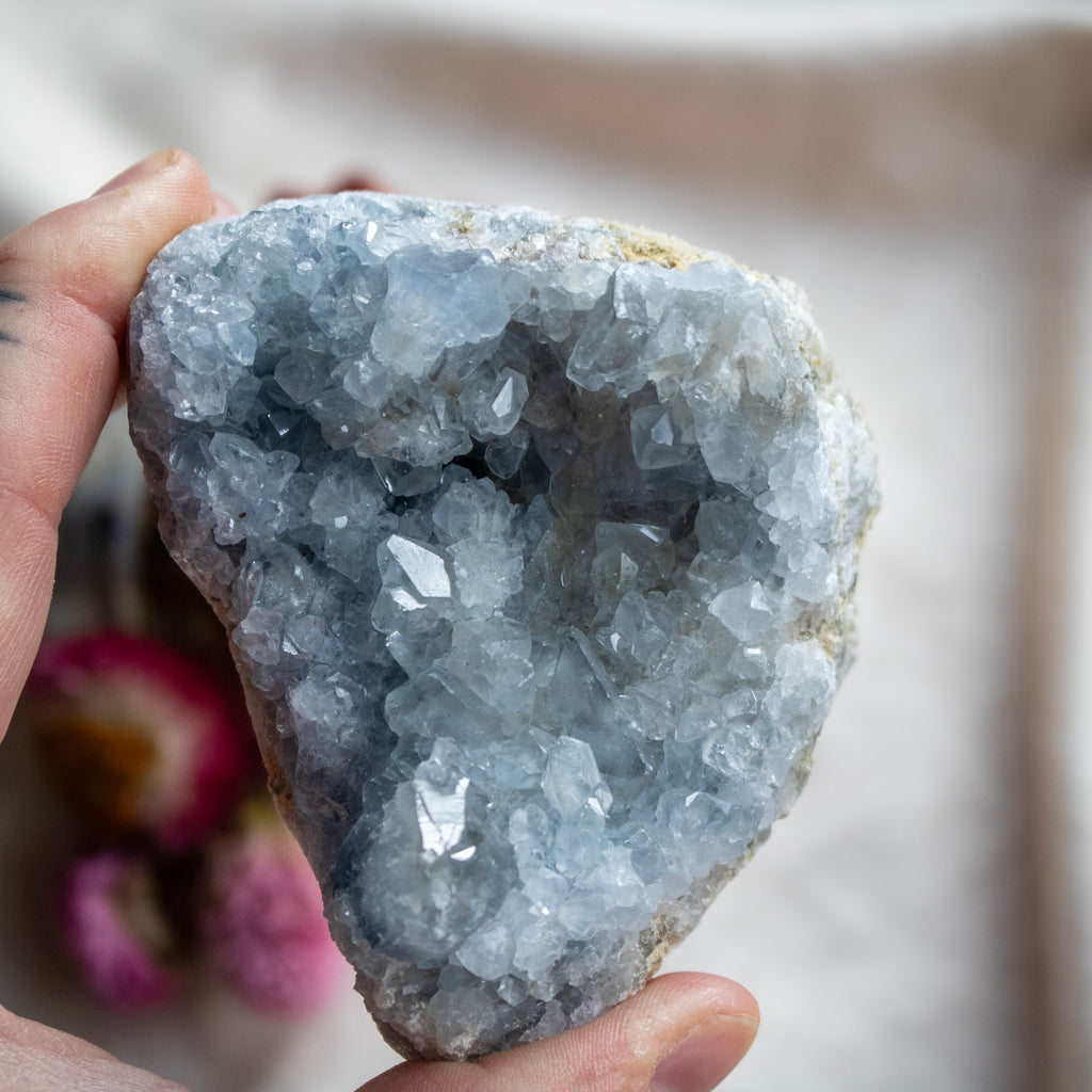 Blue Celestite Cluster
