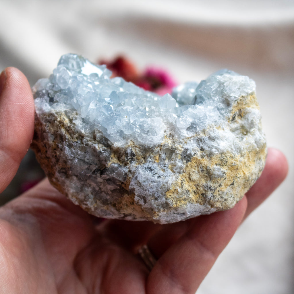 Blue Celestite Cluster