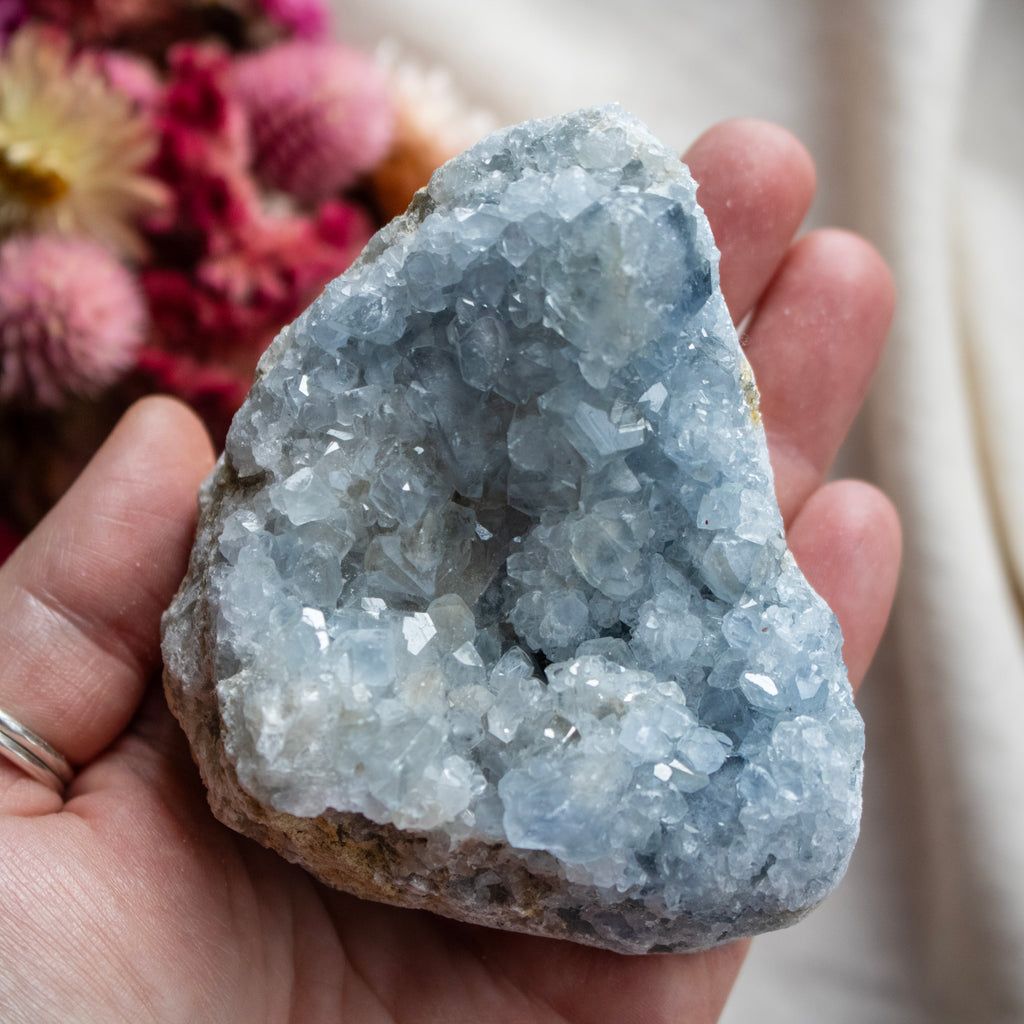 Blue Celestite Cluster