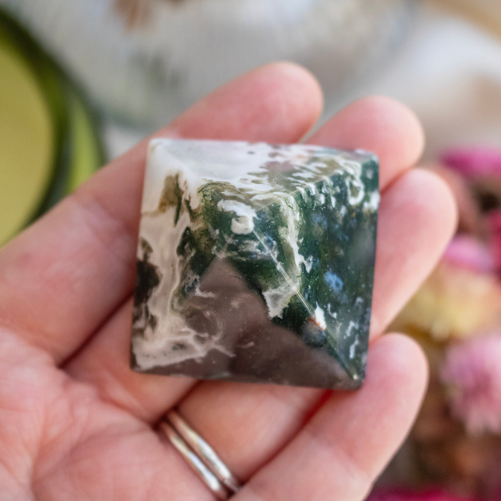 Moss Agate Pyramid