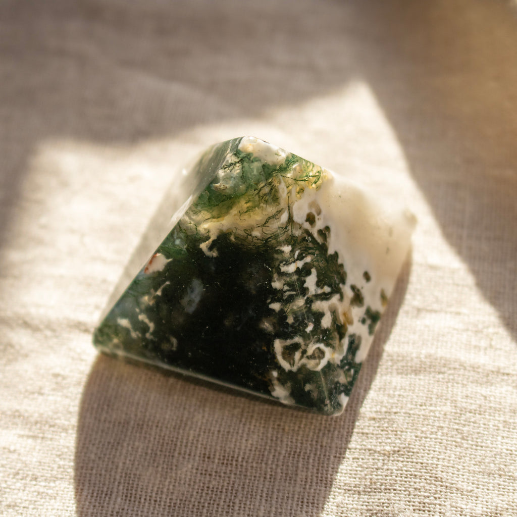 Moss Agate Pyramid