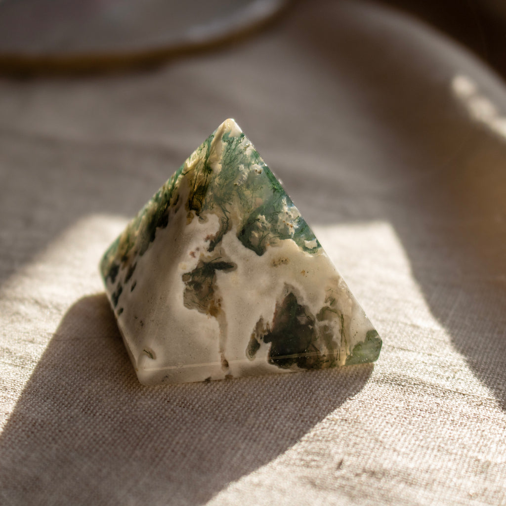 Moss Agate Pyramid