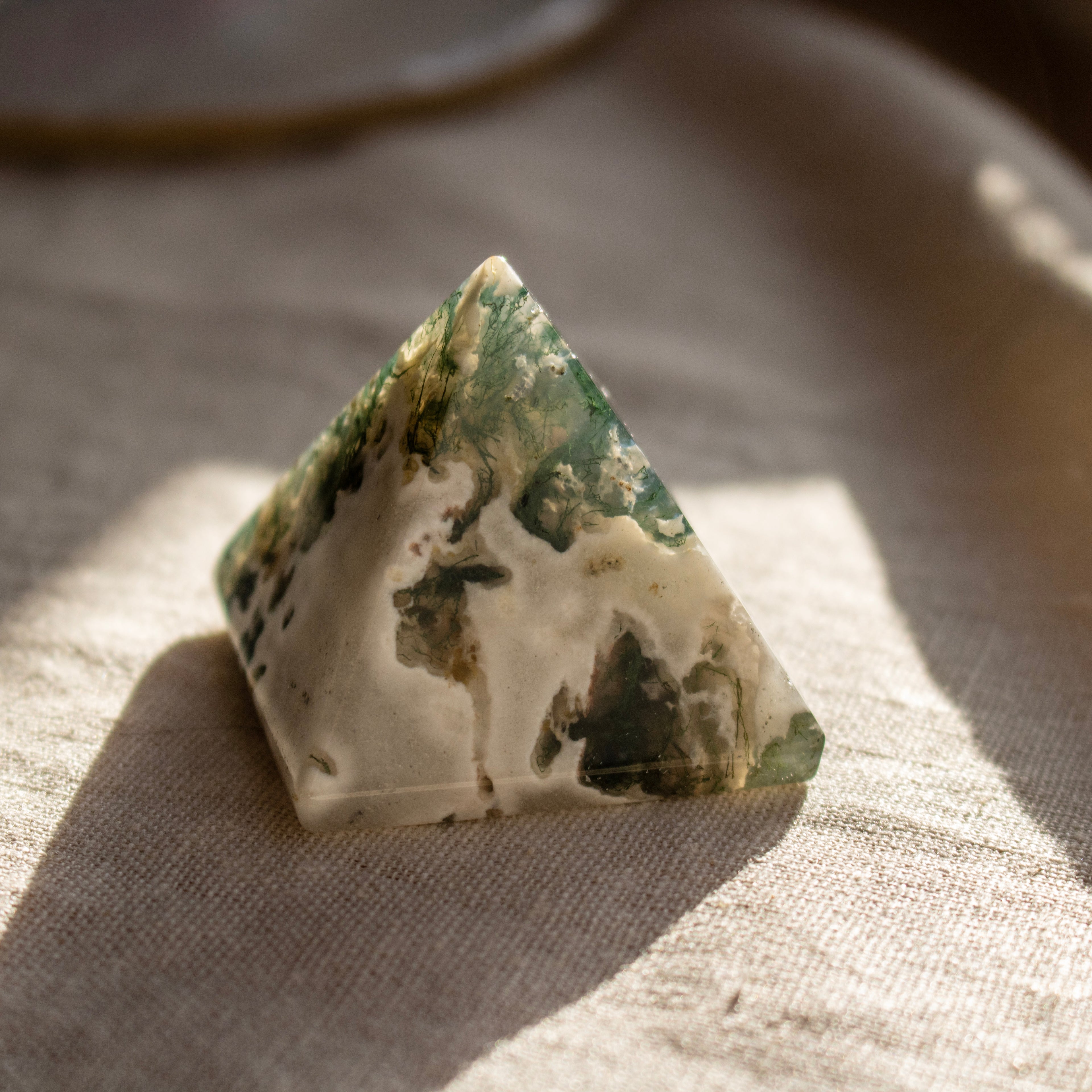 Moss Agate Pyramid
