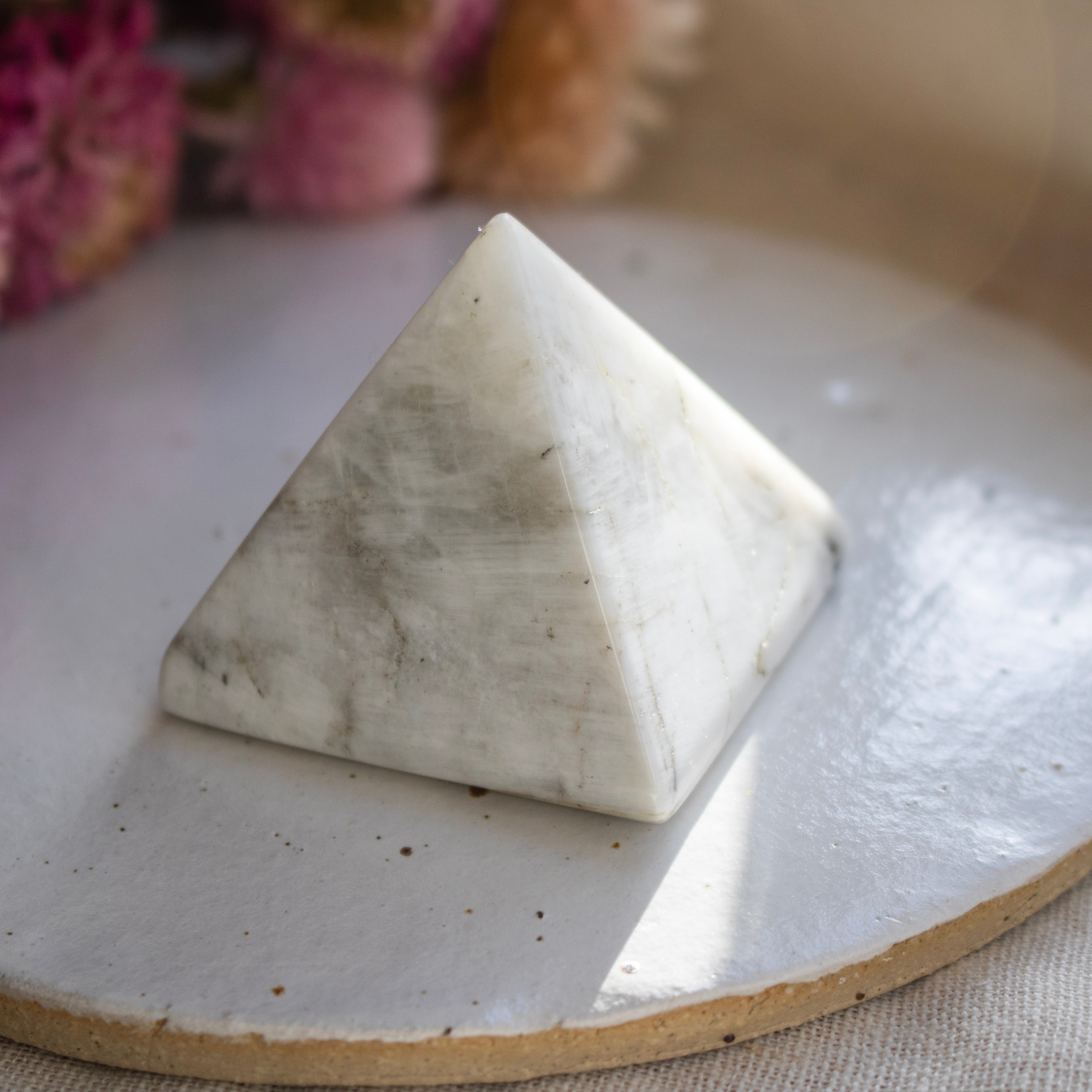 White Moonstone Pyramid