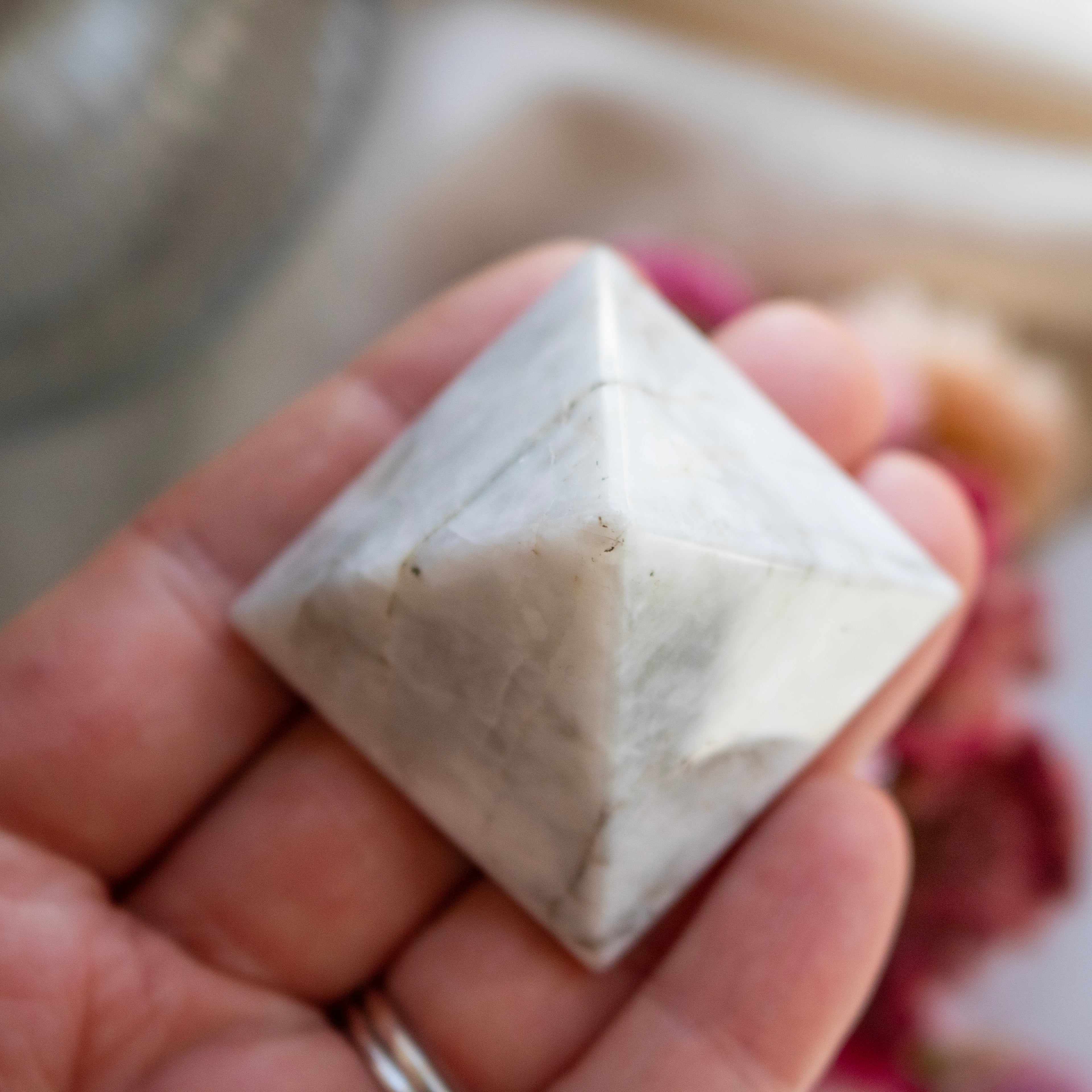 White Moonstone Pyramid