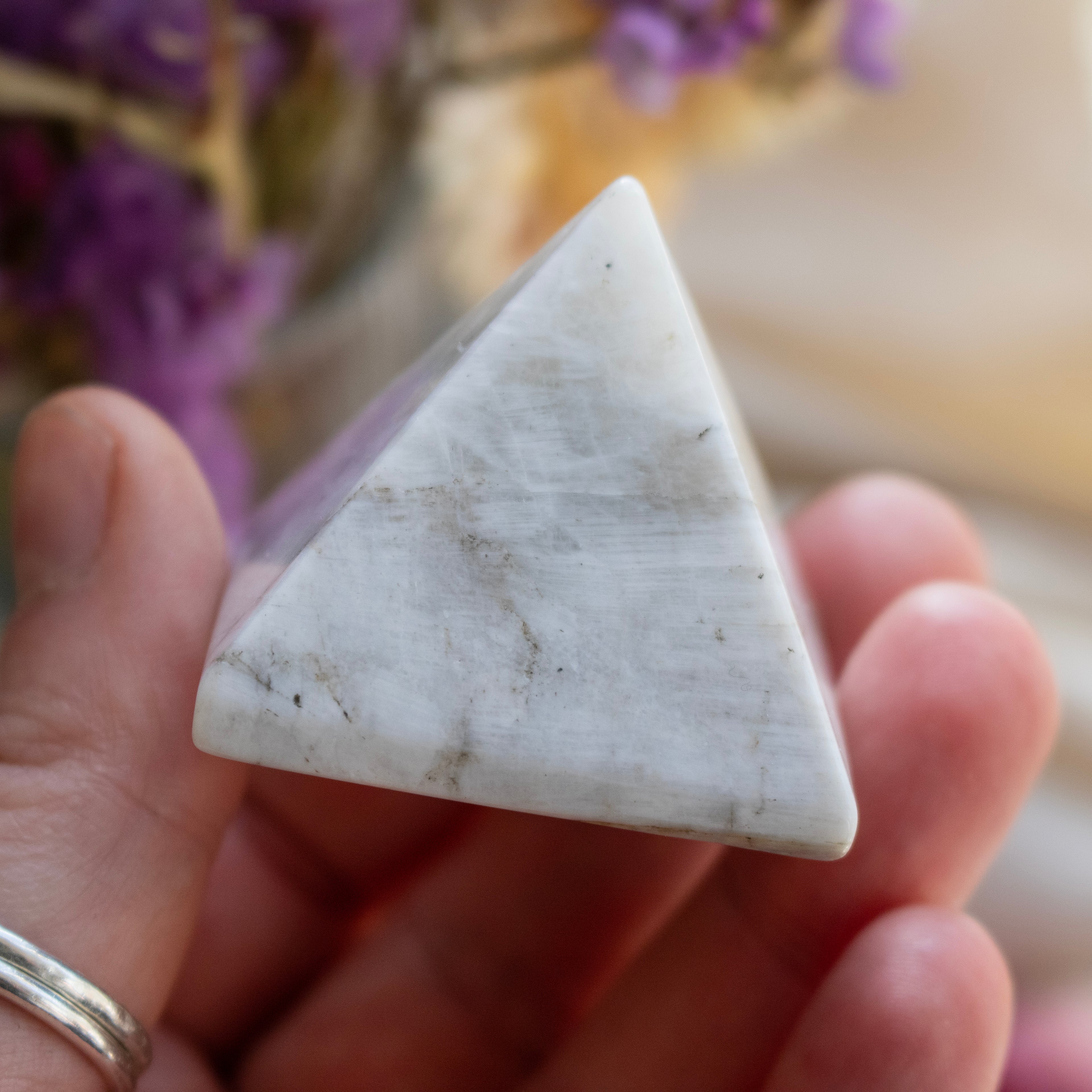 White Moonstone Pyramid