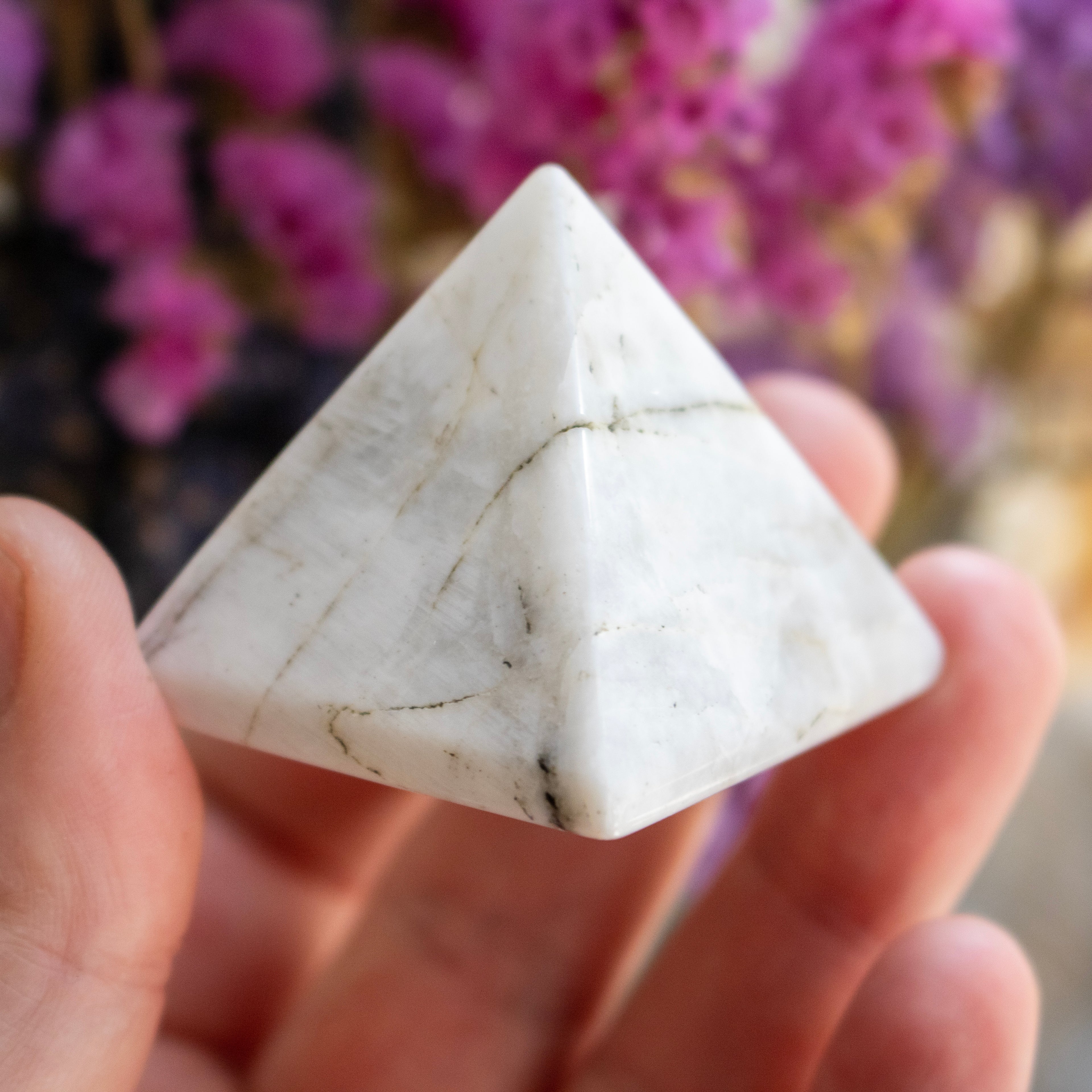 White Moonstone Pyramid