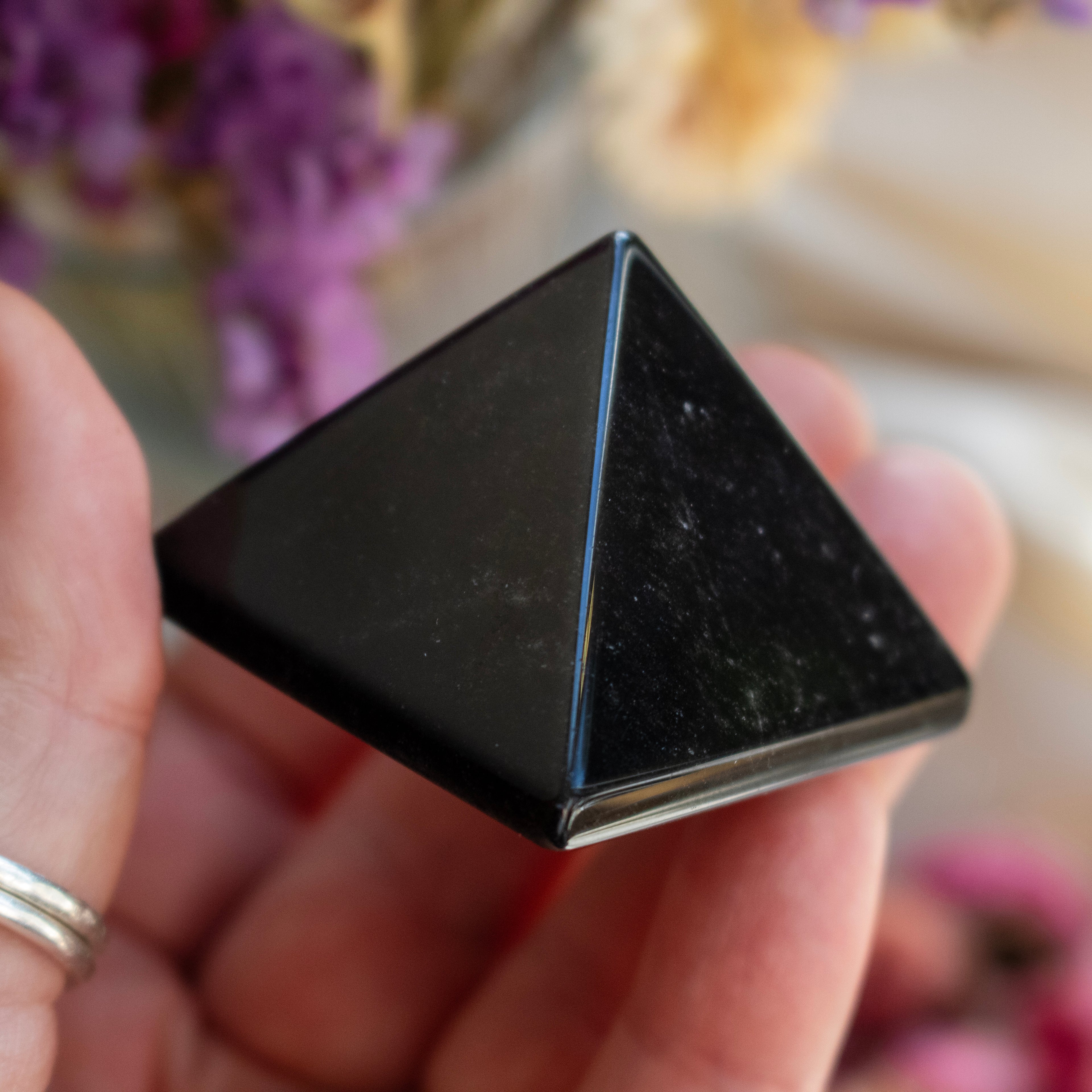 Gold Sheen Obsidian Pyramid