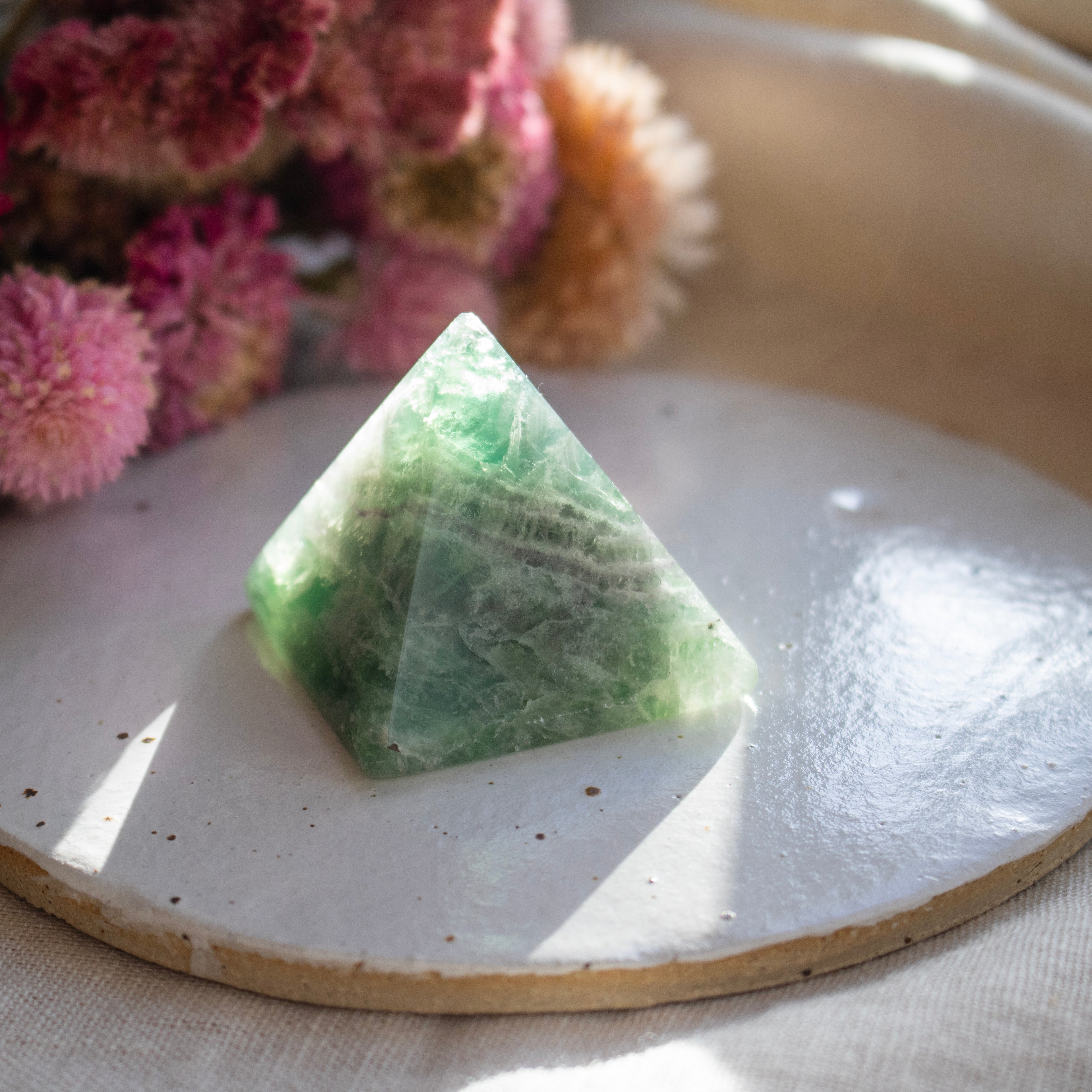Rainbow Fluorite Pyramid