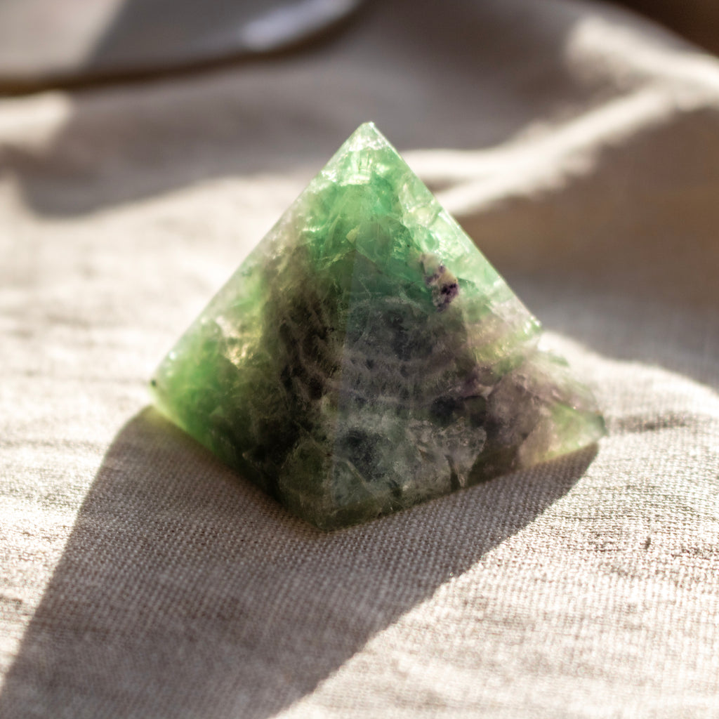 Rainbow Fluorite Pyramid