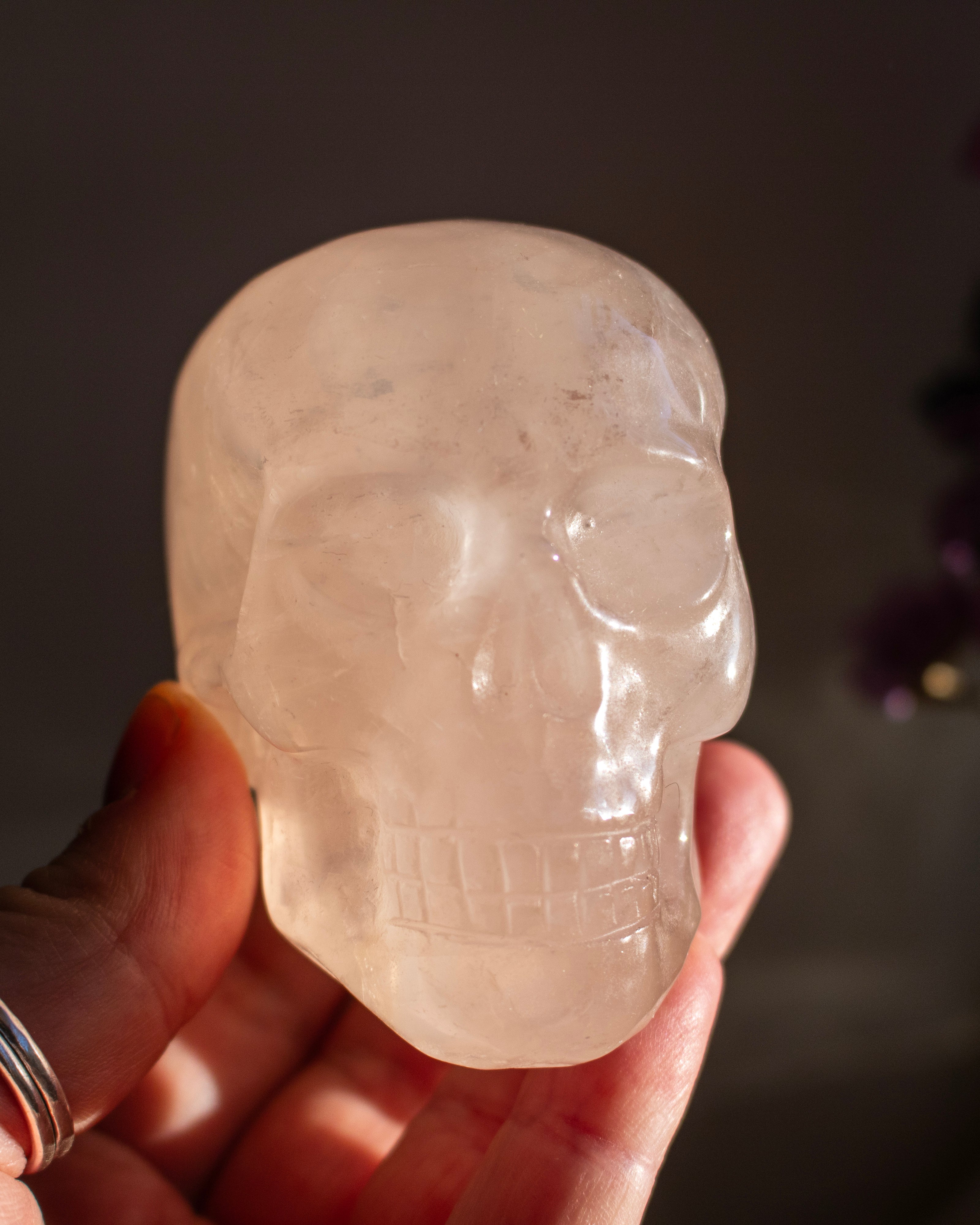 Rose Quartz Skull