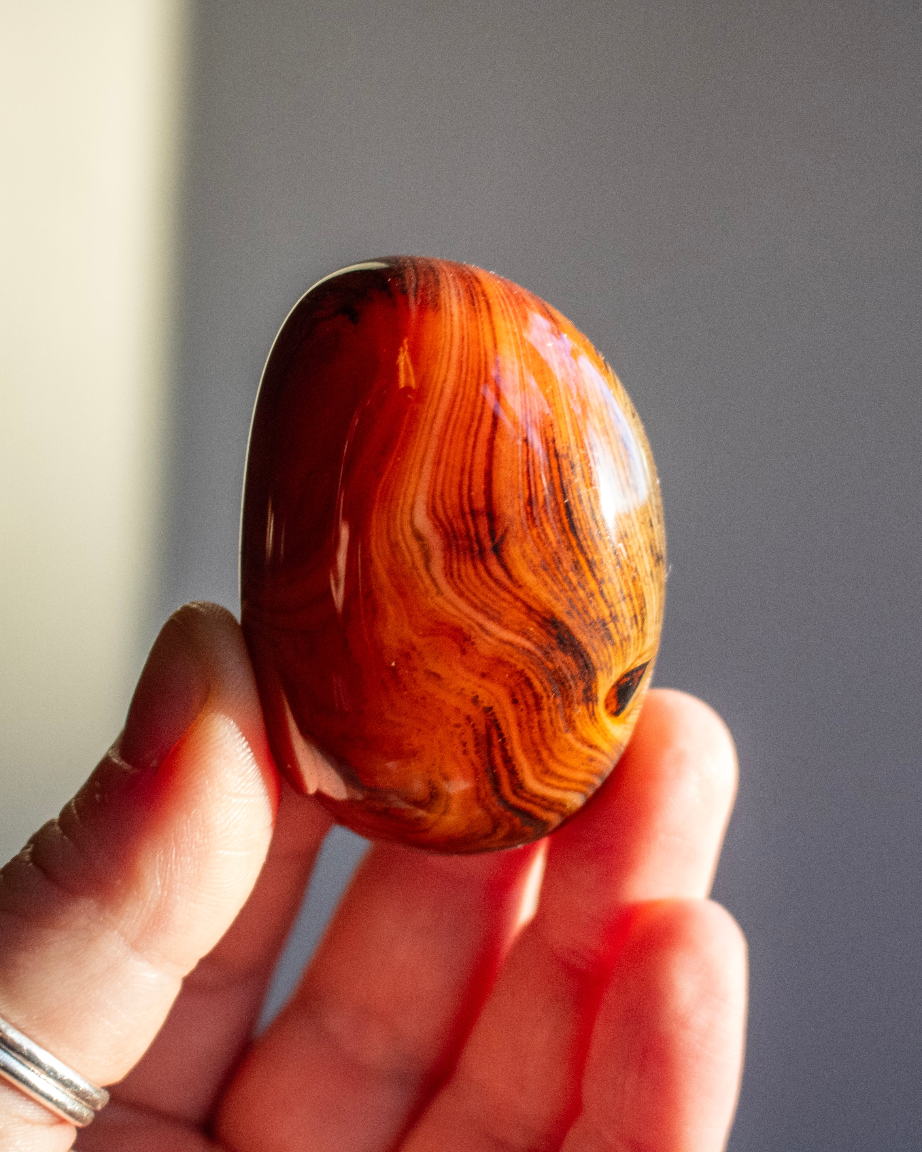 Carnelian Polished Pebble (enhanced)