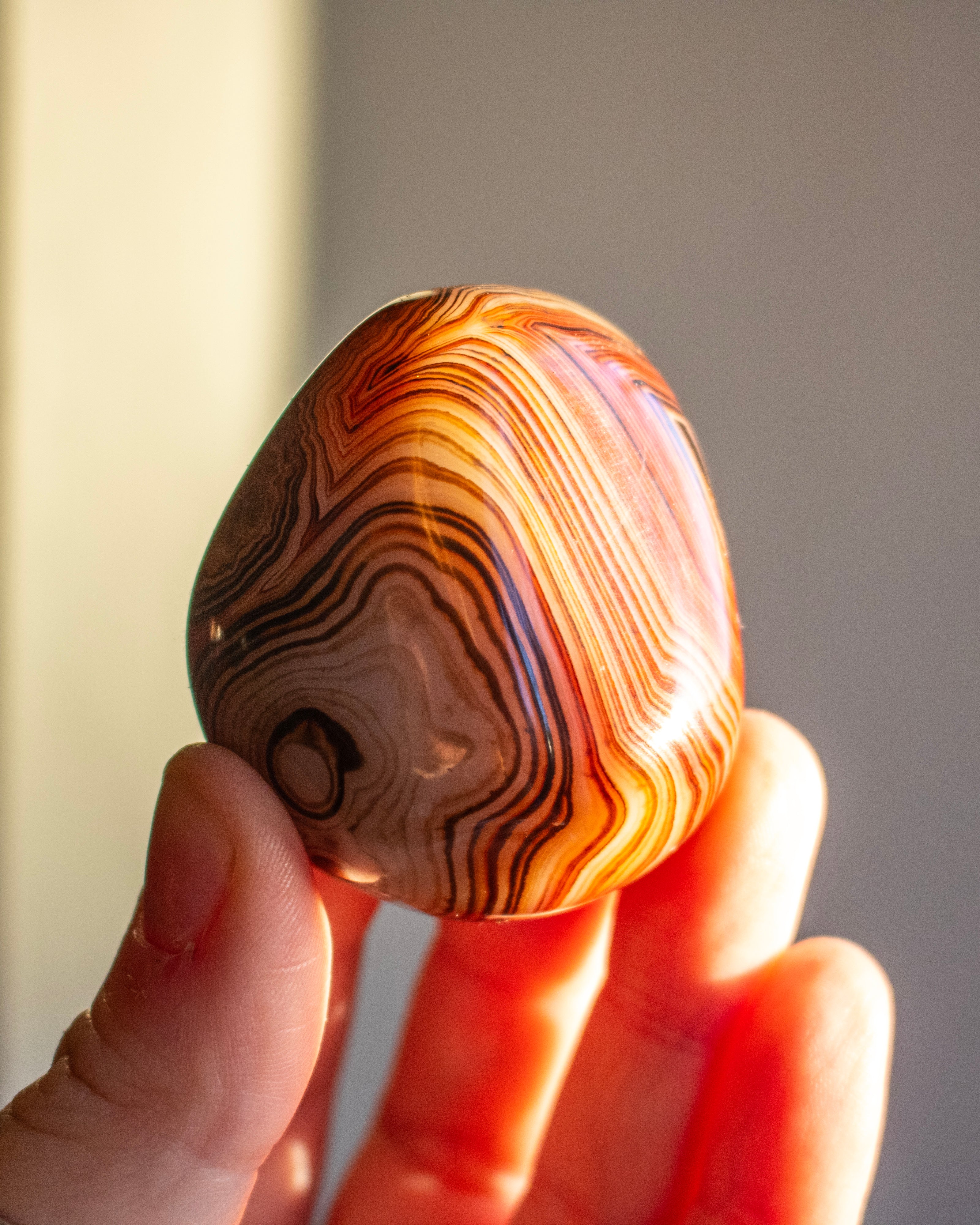 Carnelian Polished Pebble (enhanced)