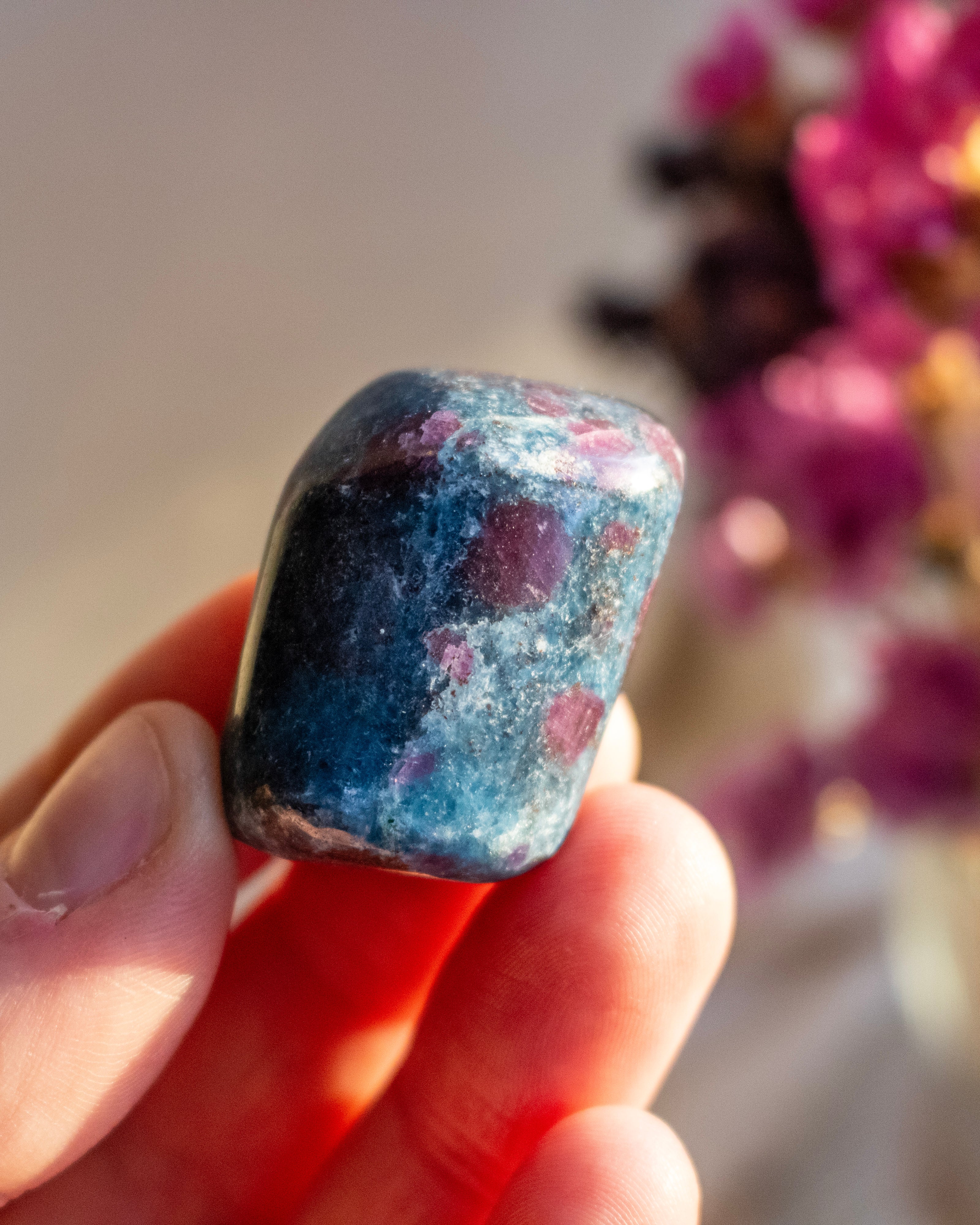 Ruby in Kyanite Tumblestone