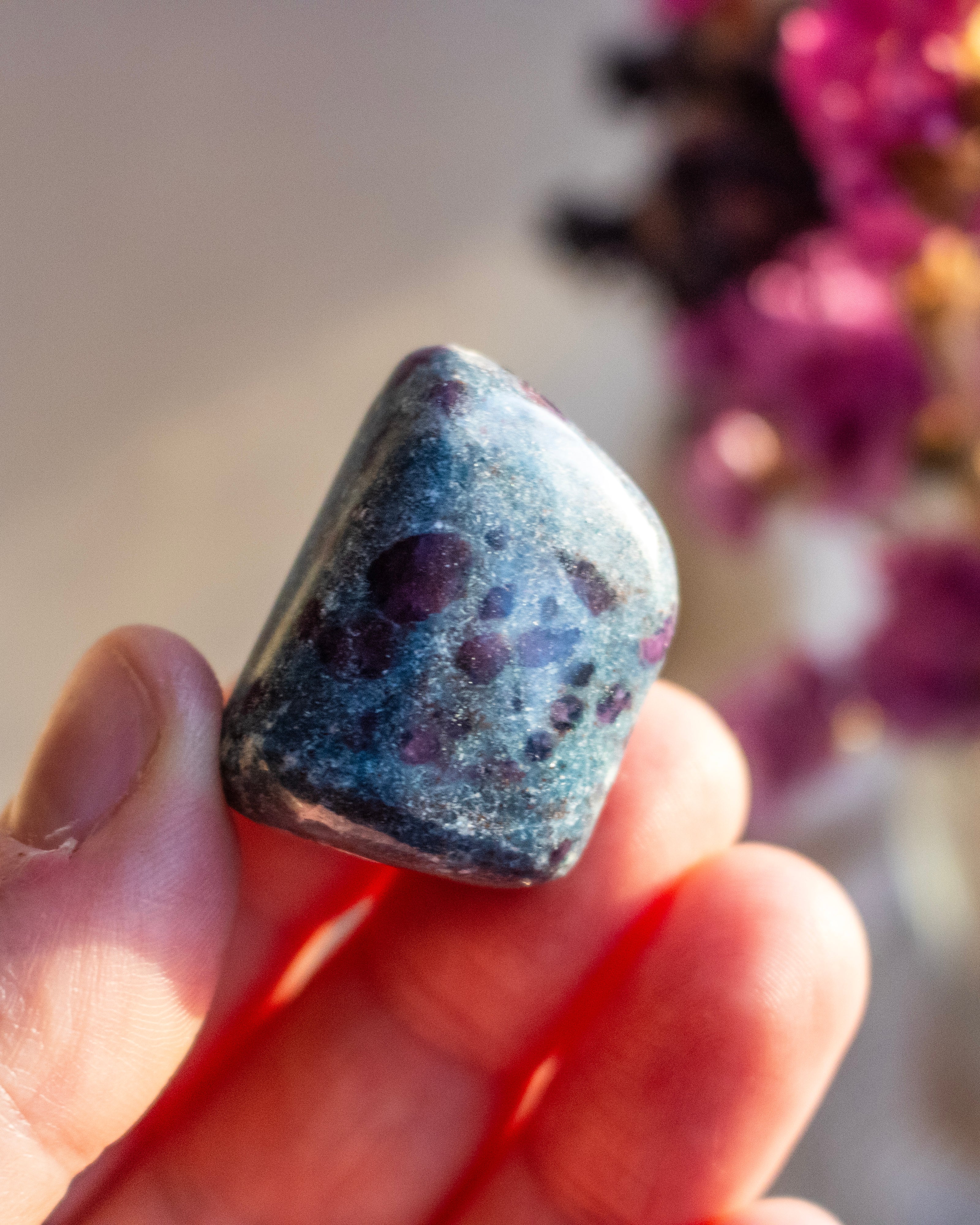 Ruby in Kyanite Tumblestone