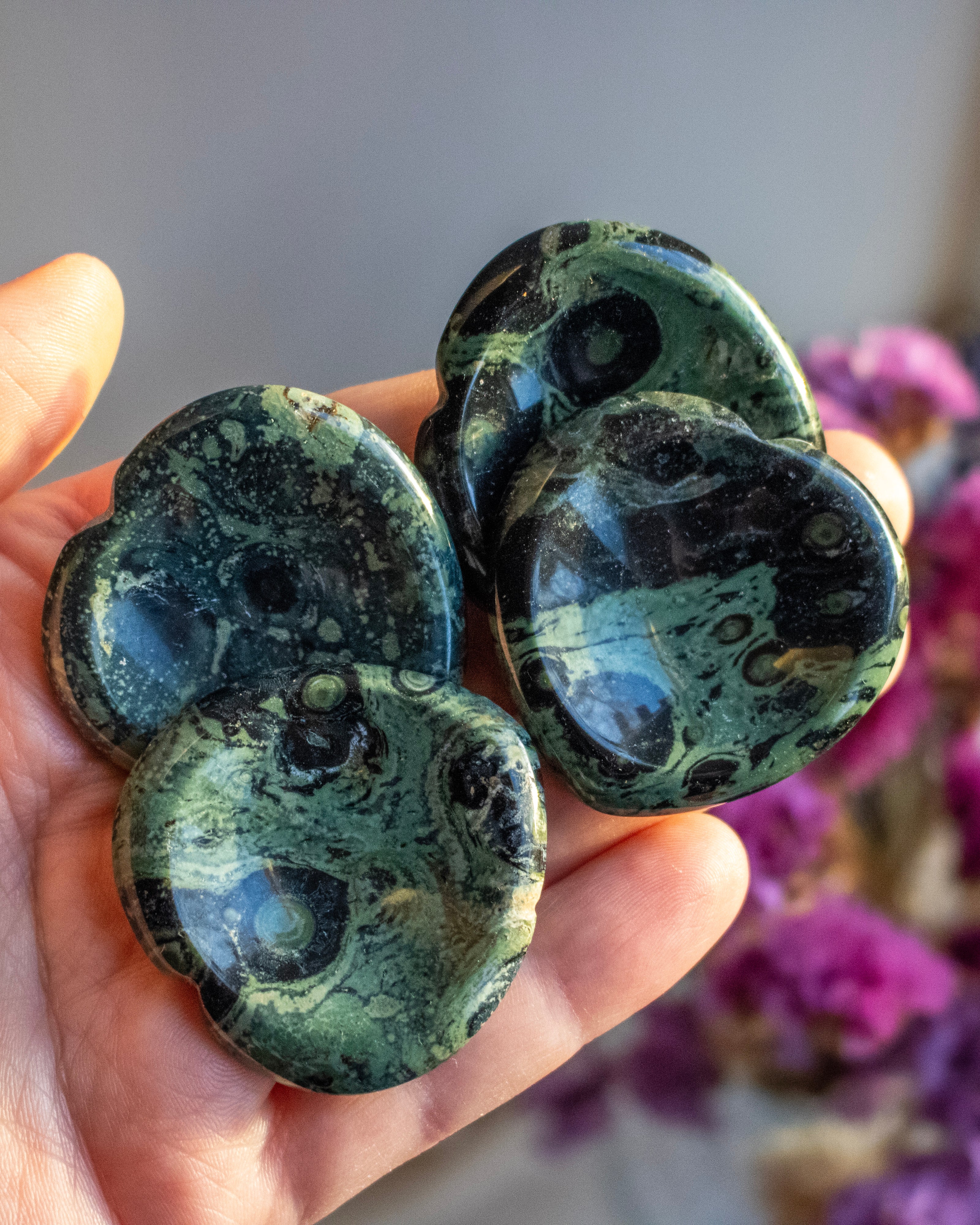 Kambaba Jasper Heart Worry Stone