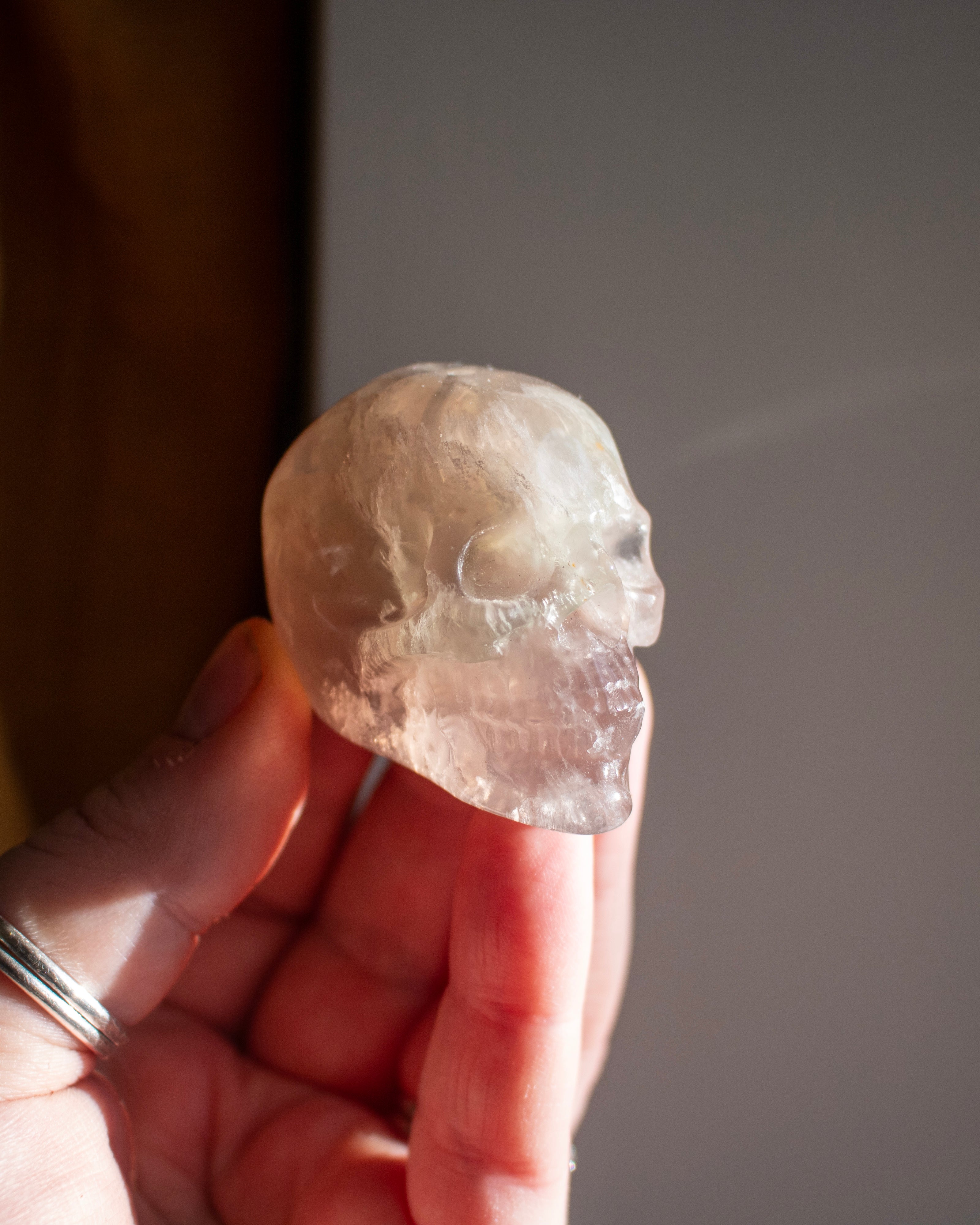 Rainbow Fluorite Skull Incense Holder