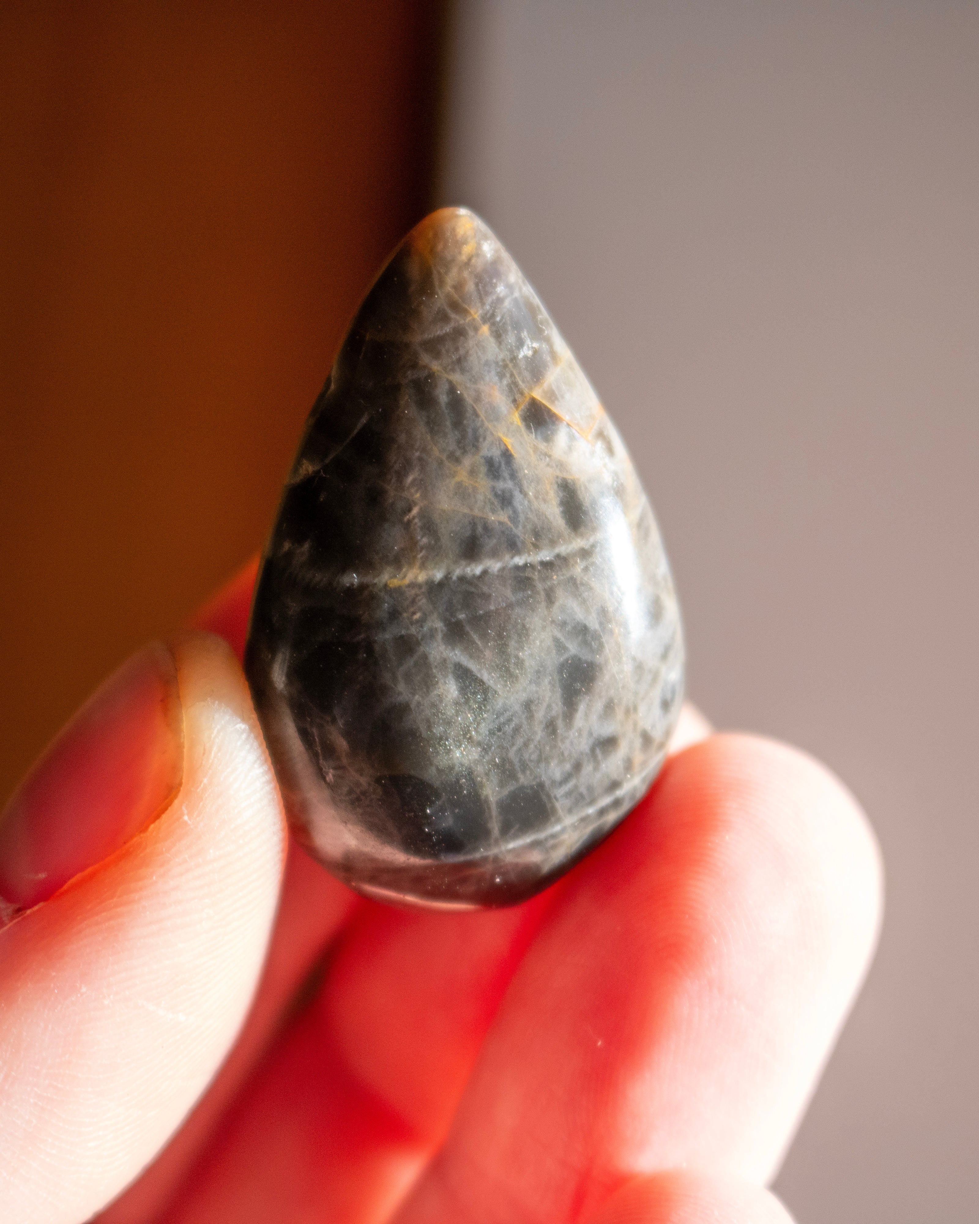 Black Moonstone Drilled Teardrop