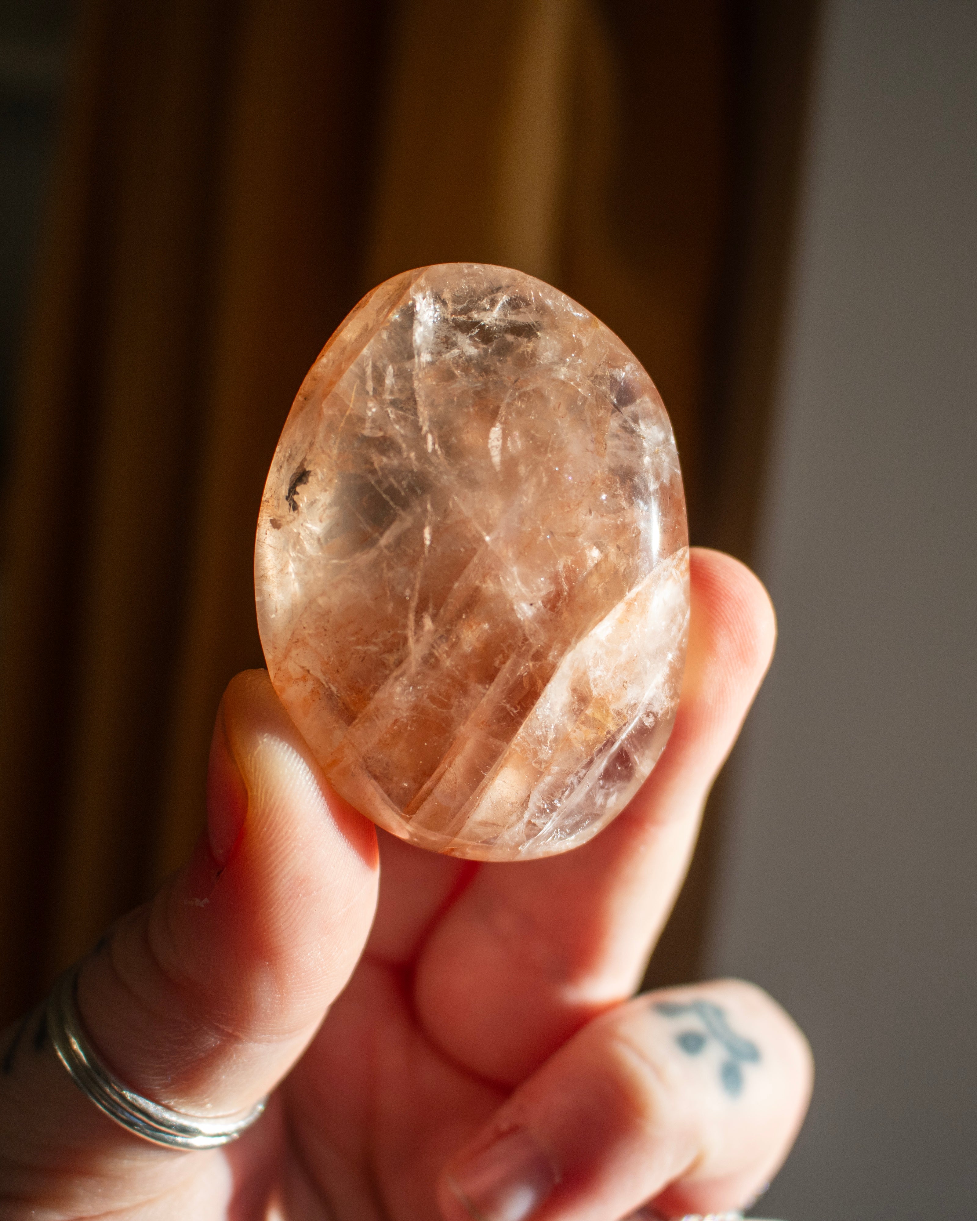 Red Hematoid Quartz Palmstone