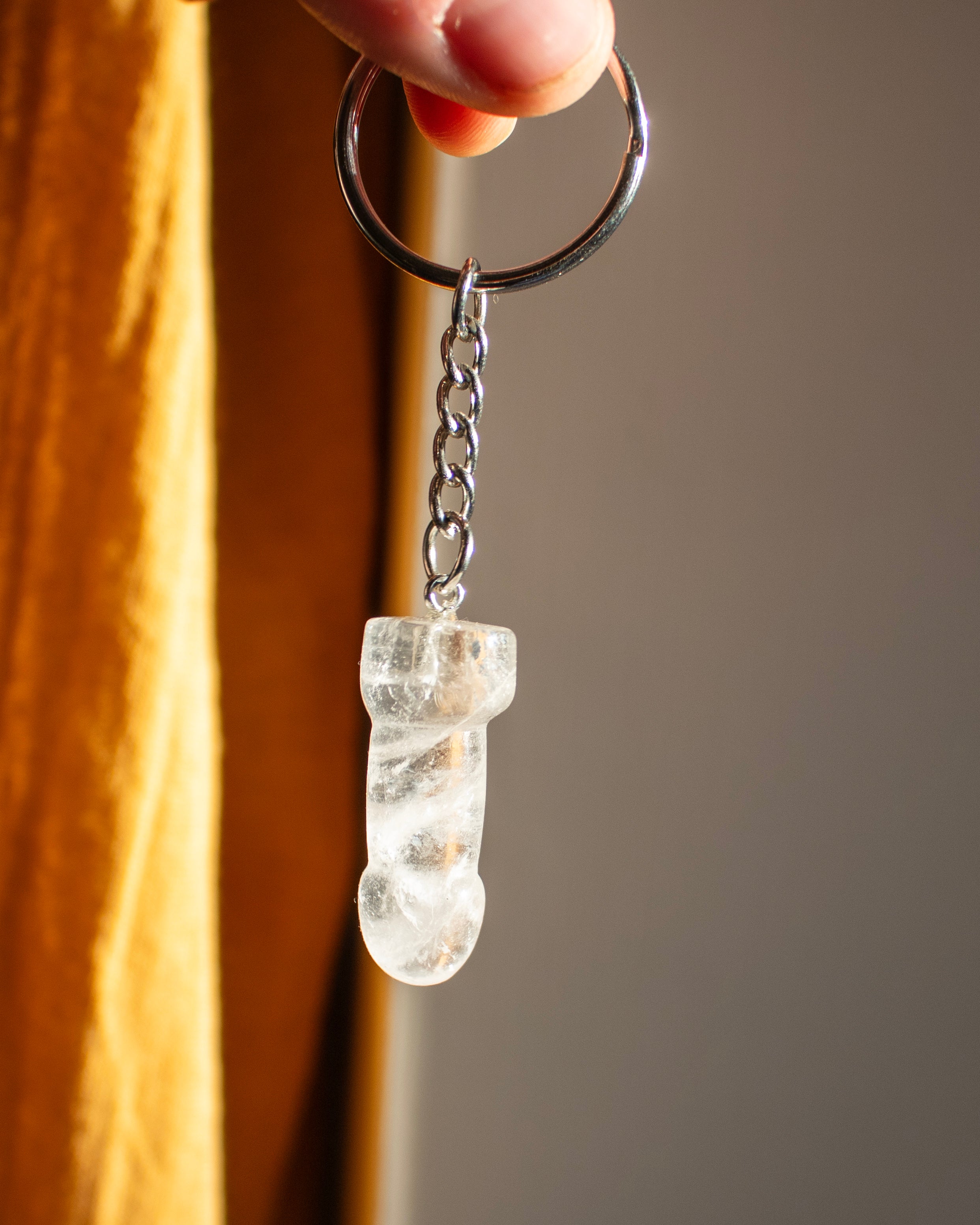 Clear Quartz Keyring