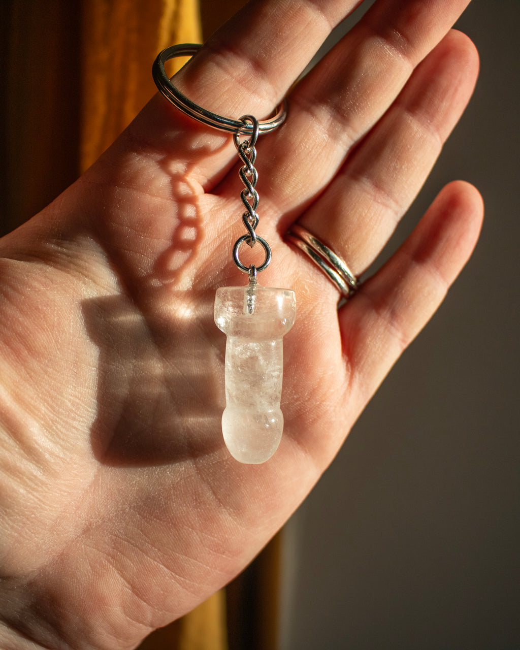 Clear Quartz Keyring