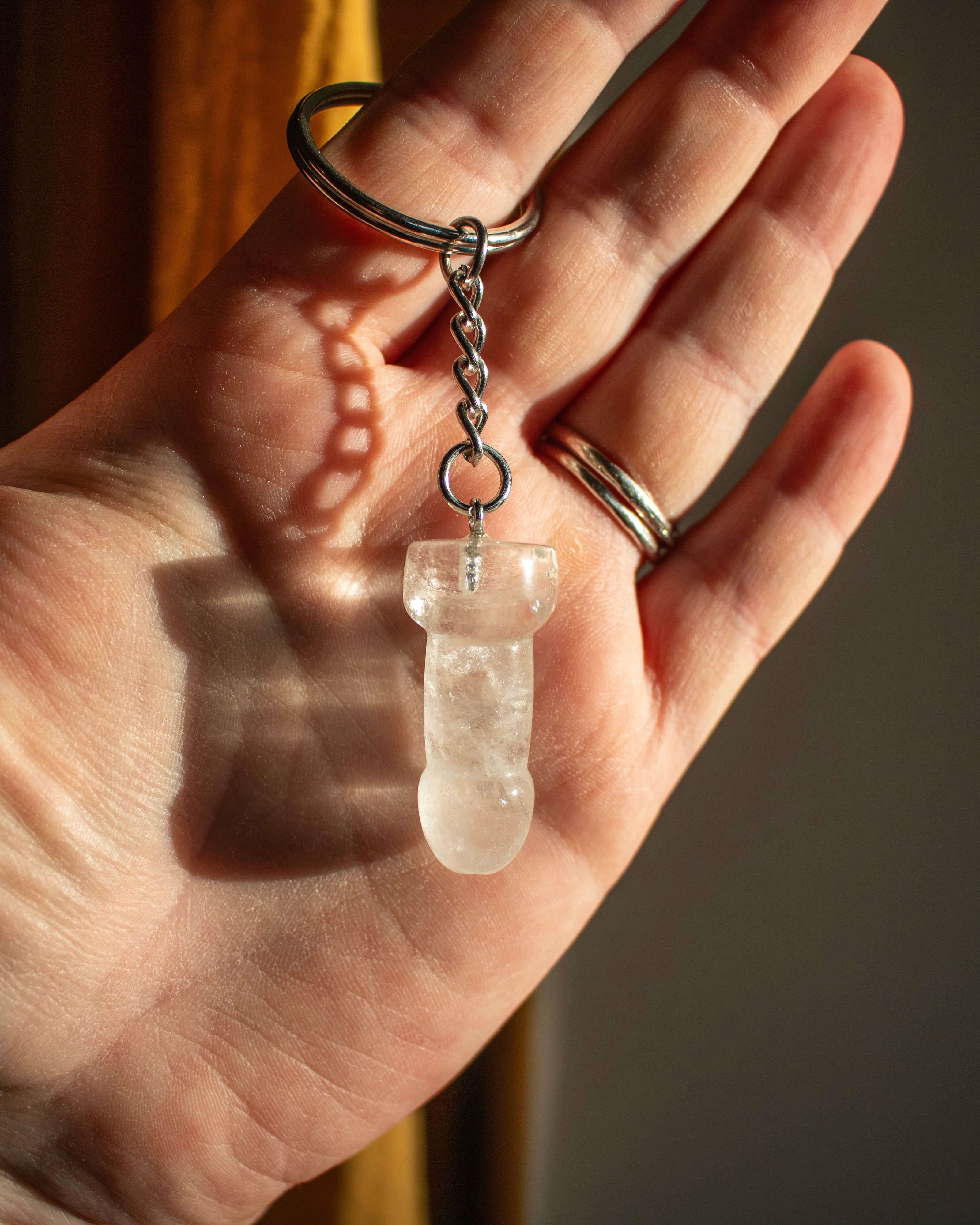 Clear Quartz Keyring