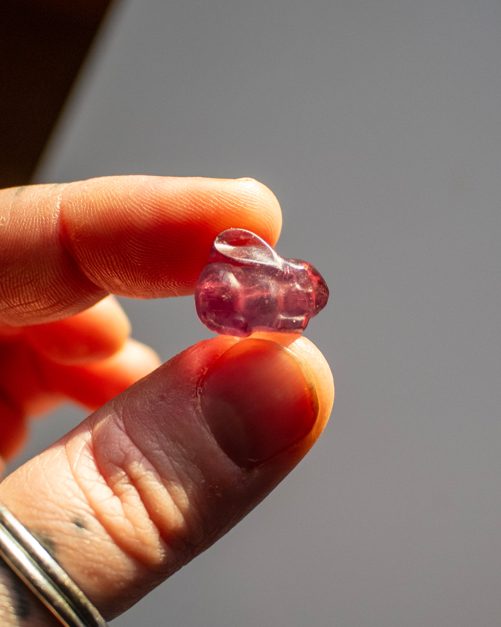 Mini Purple Fluorite Bunny Carving