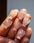 Mini Rose Quartz Angel Carving