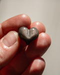 Mini Silver Sheen Obsidian Heart Carving