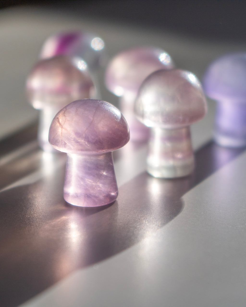 Mini Purple Fluorite Mushroom Carving