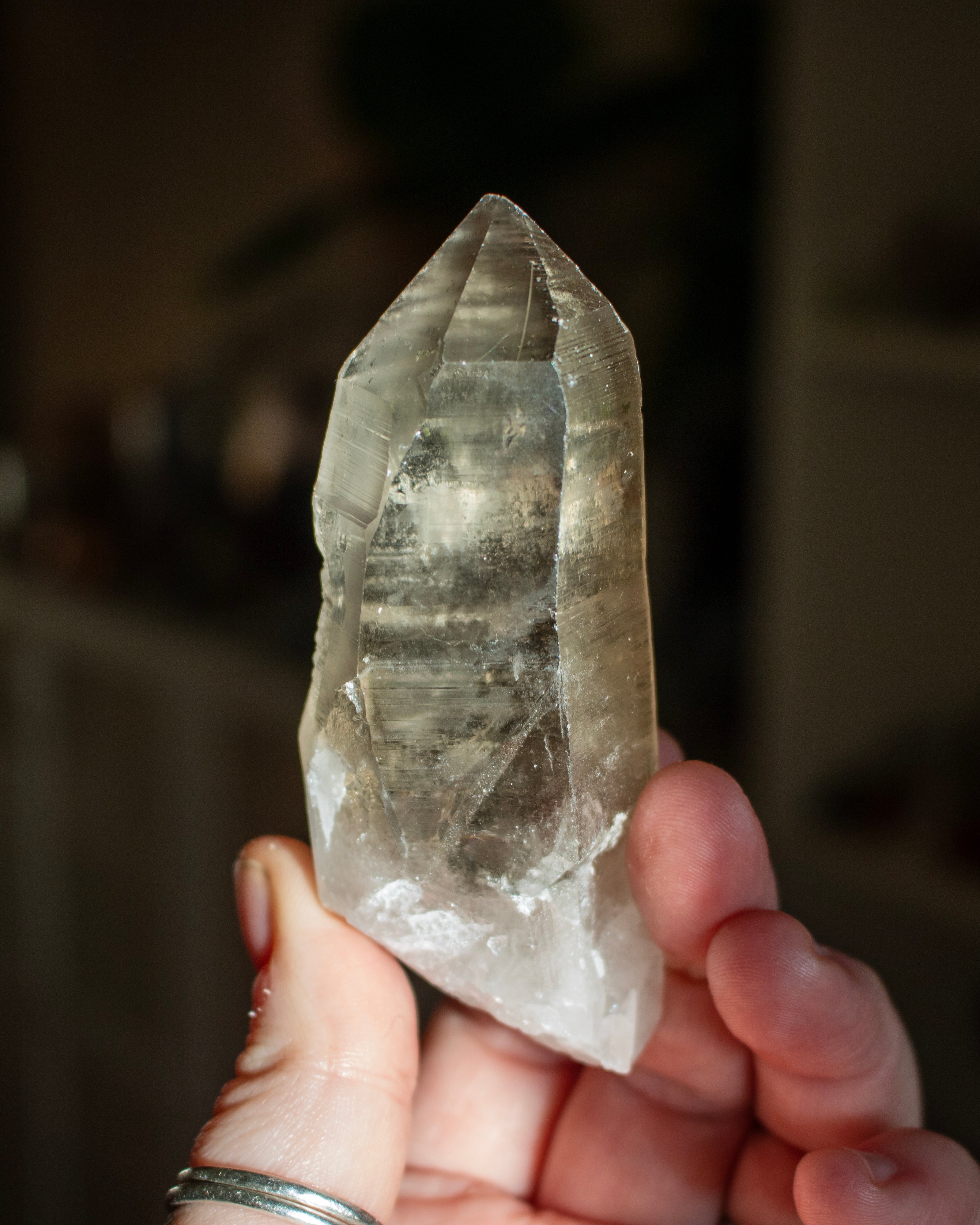 Smoky Lemurian Quartz Point