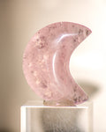 pink rose quartz crescent moon