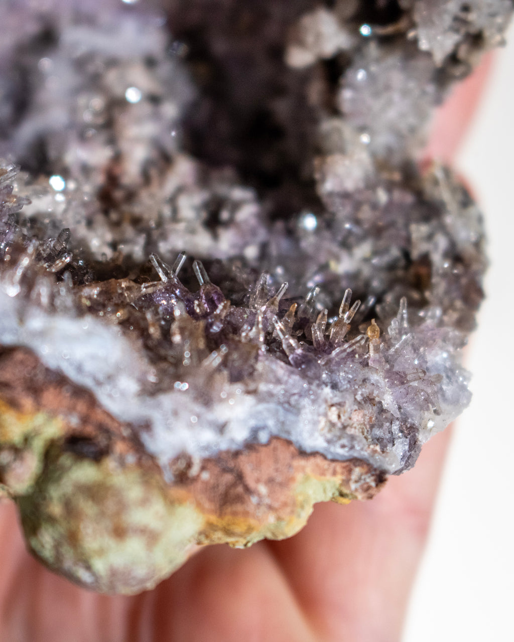 a close up of spiky crystal formations