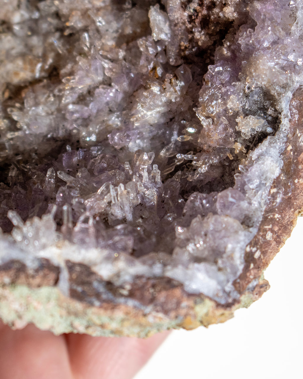 a close up of spiky crystal formations