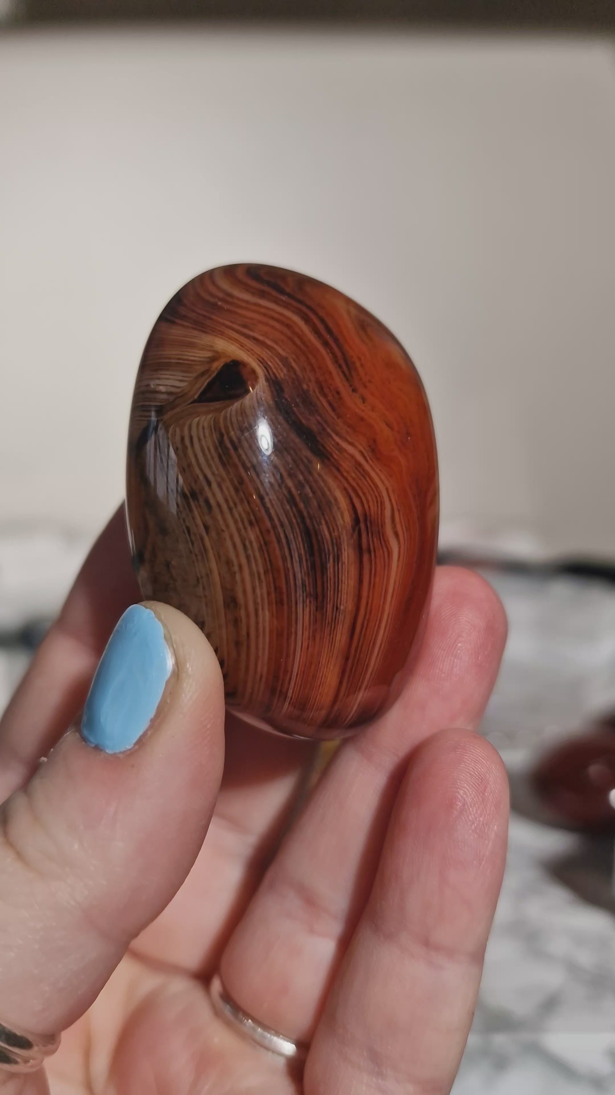 Carnelian Polished Pebble (enhanced)